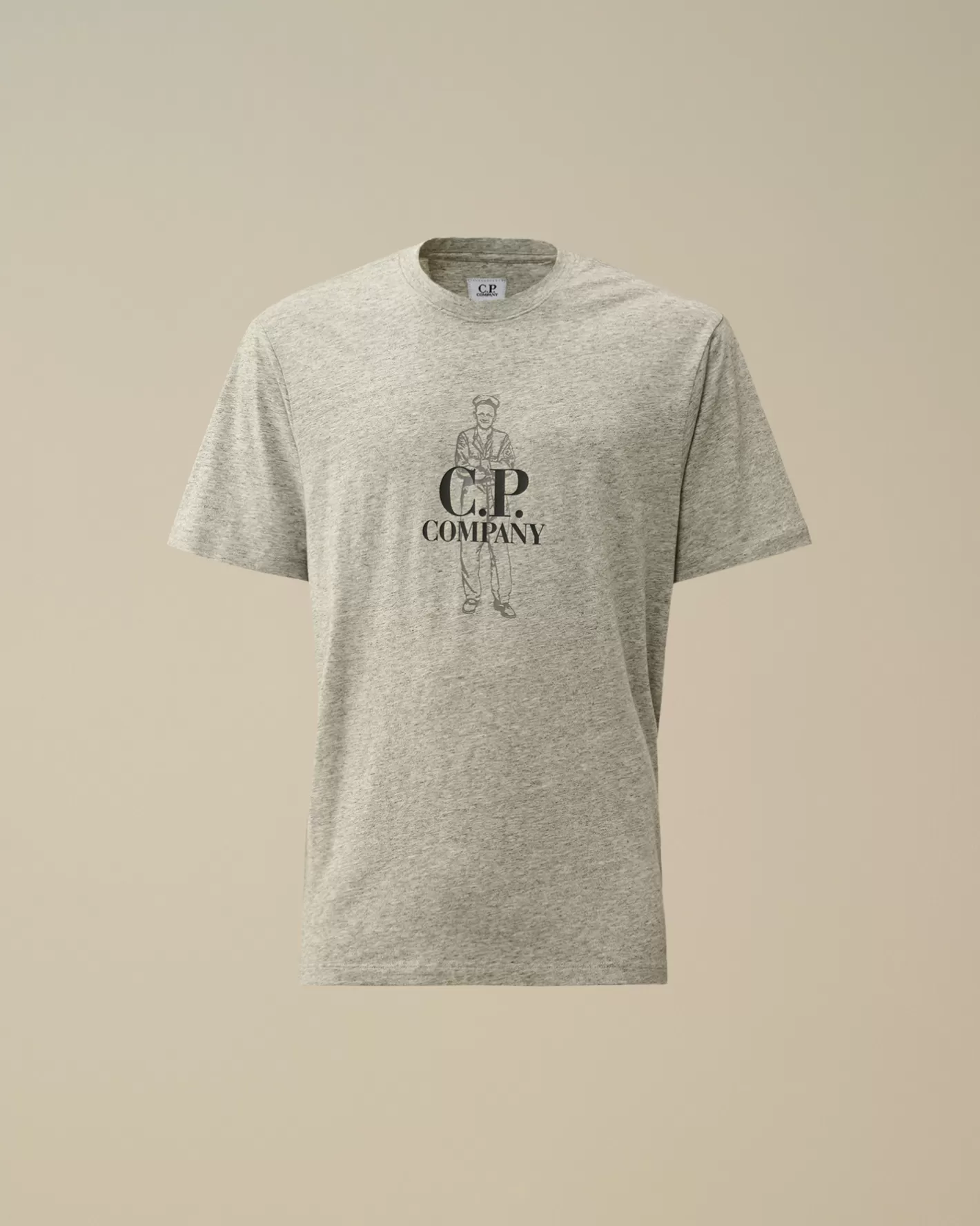 C.P. Company T-shirts & Polo^30/1 Jersey British Sailor T-Shirt Greystone Melange