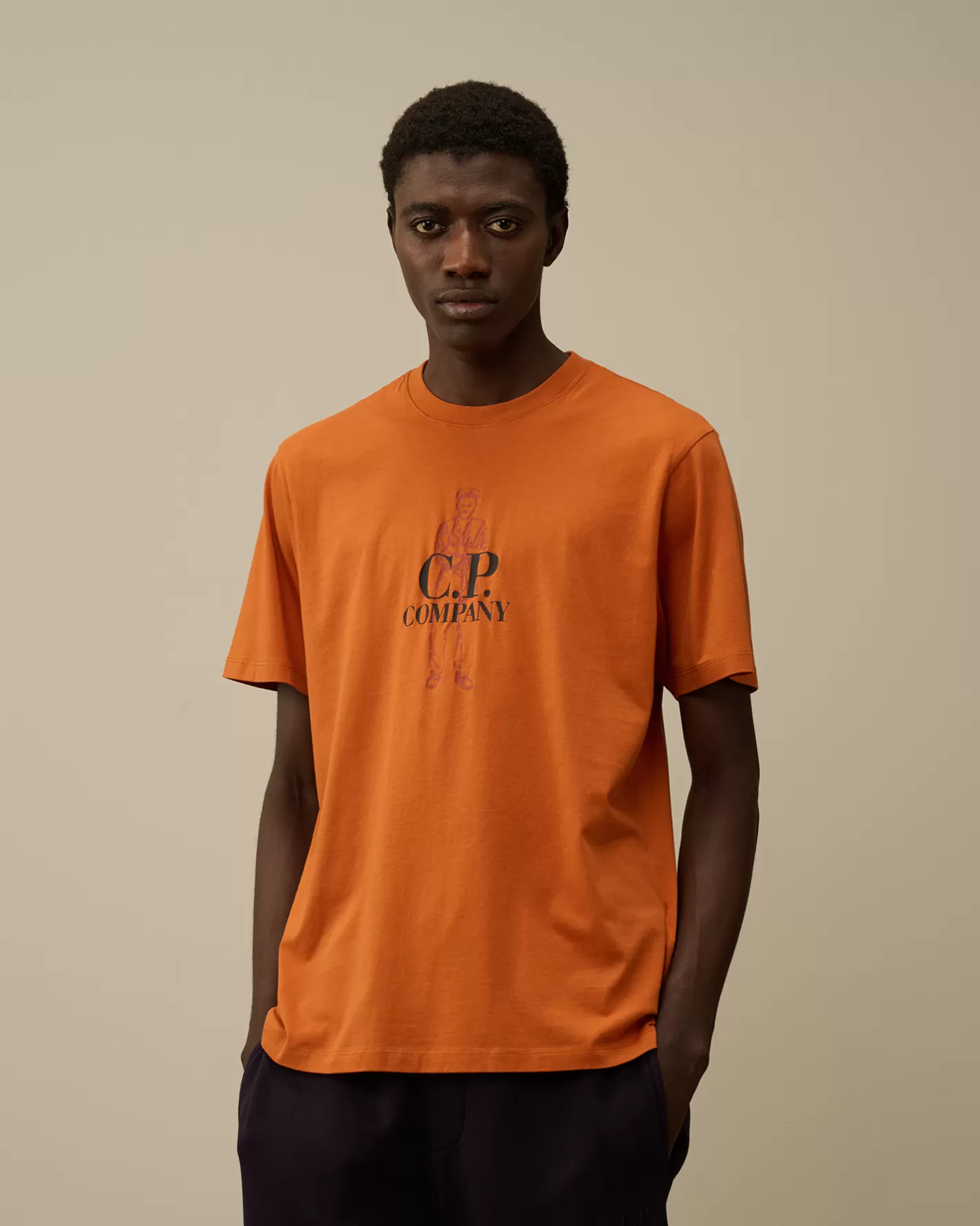 C.P. Company T-shirts & Polo^30/1 Jersey British Sailor T-Shirt Bombay Brown