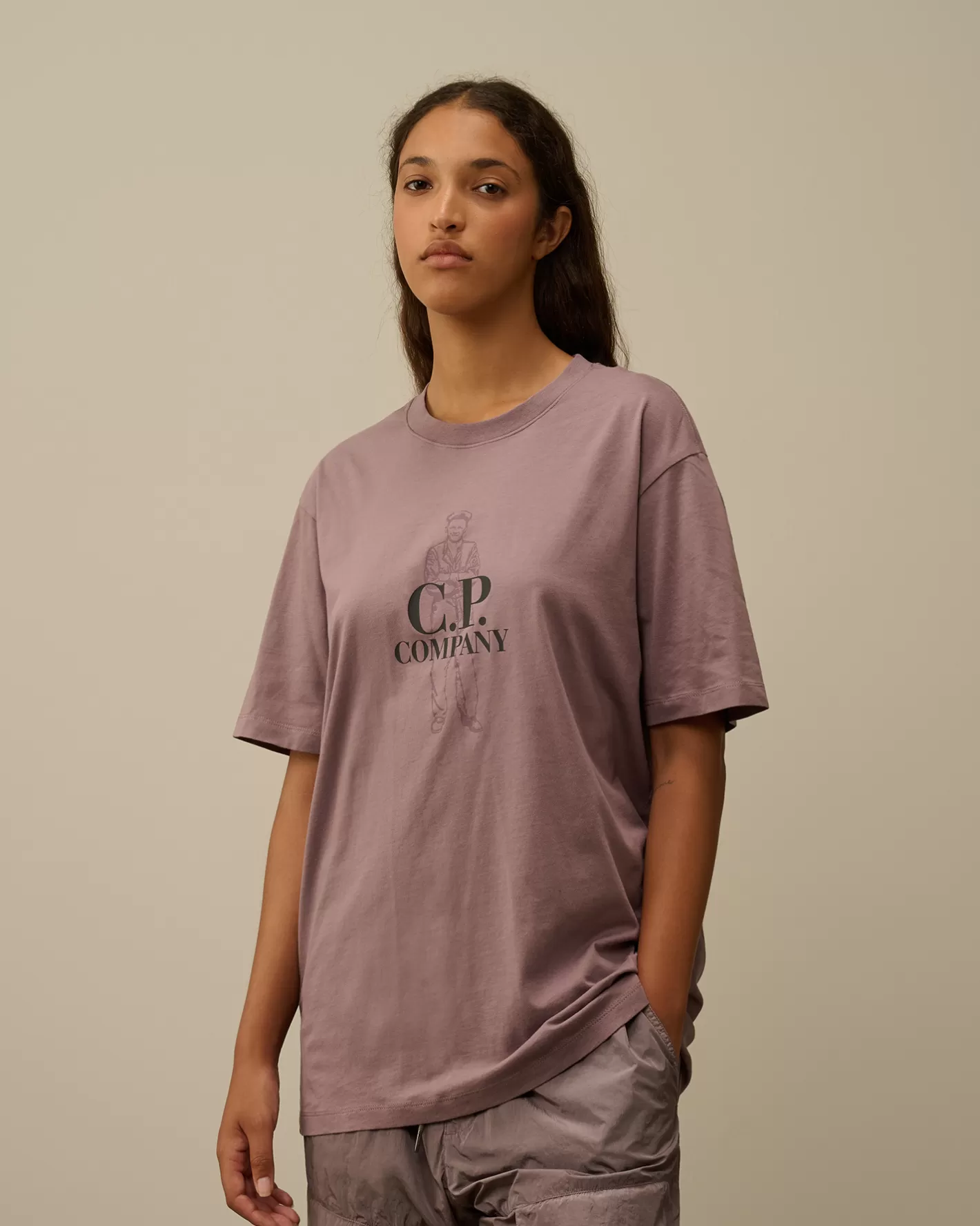 C.P. Company T-shirts & Polo^30/1 Jersey British Sailor T-Shirt Purple Dove