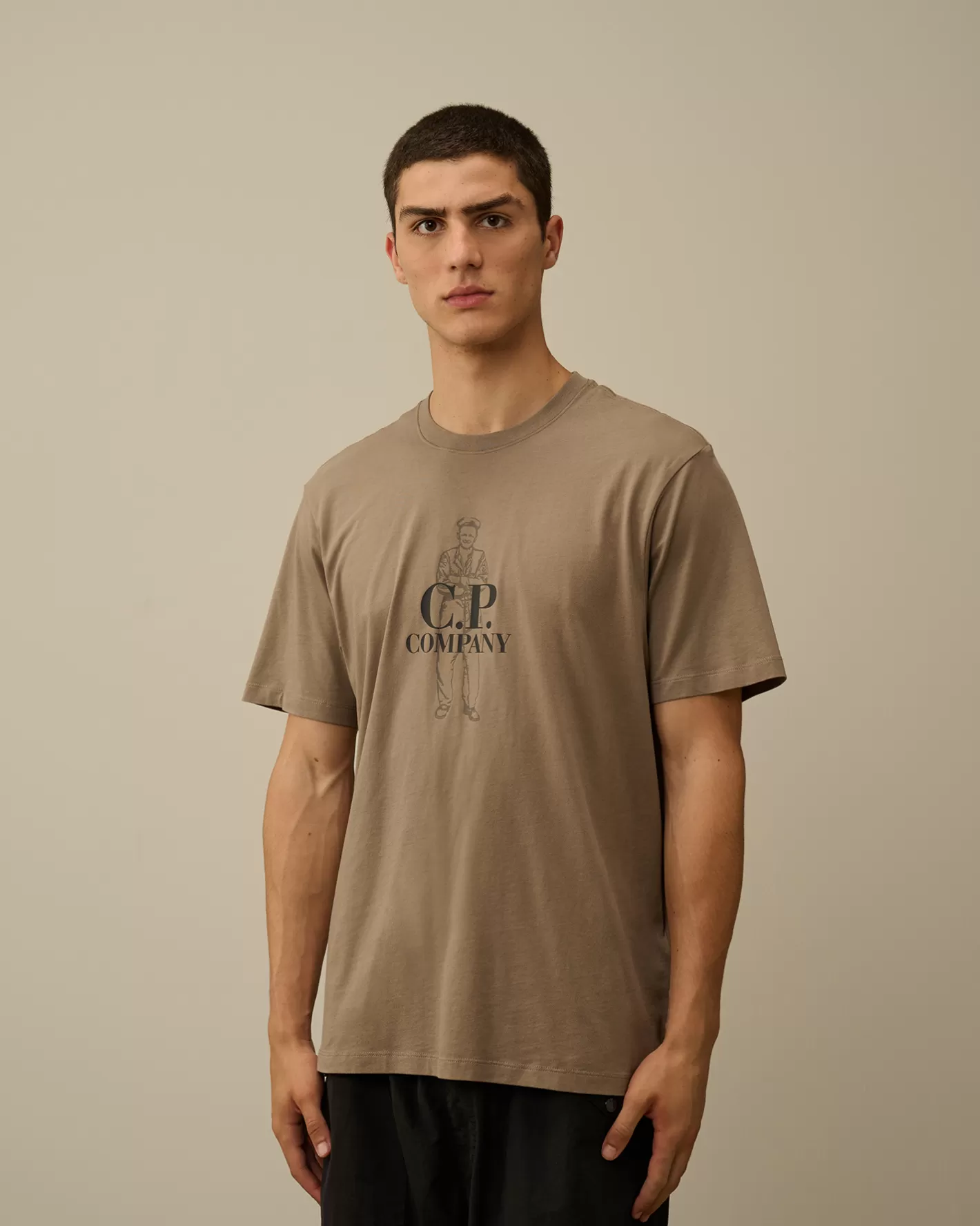 C.P. Company T-shirts & Polo^30/1 Jersey British Sailor T-Shirt Walnut – Beige