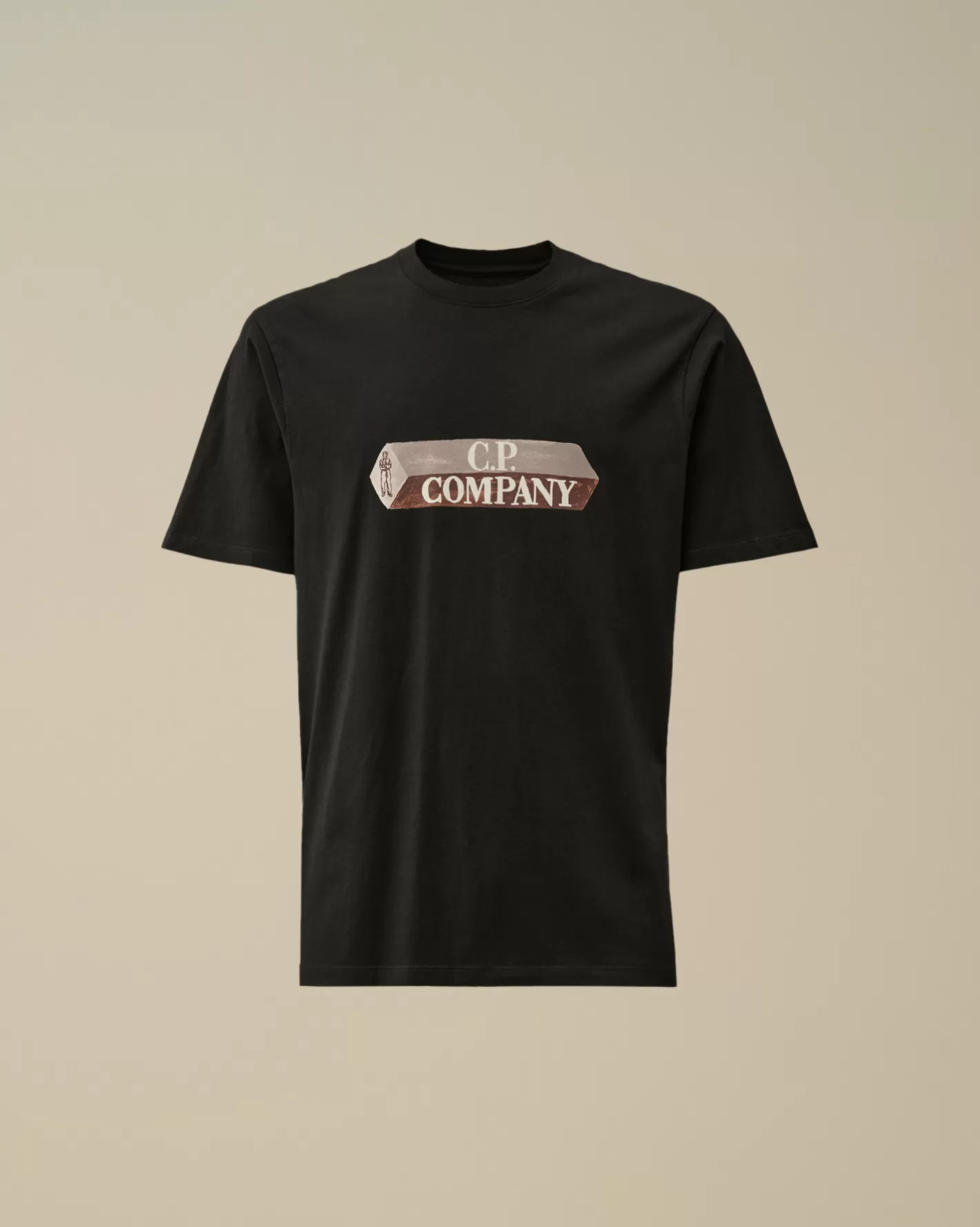 C.P. Company T-shirts & Polo^30/1 Jersey 3D Logo T-Shirt Black