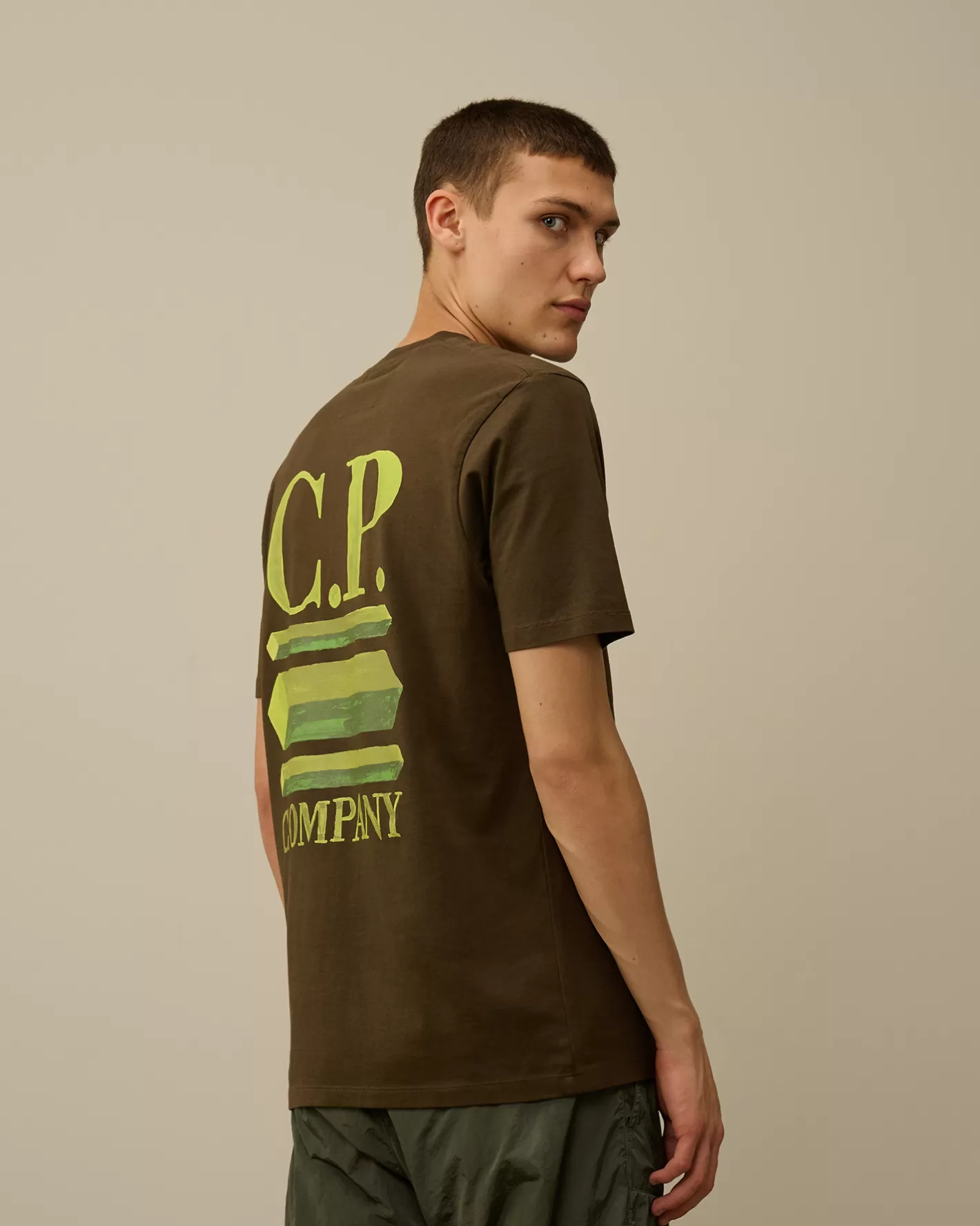 C.P. Company T-shirts & Polo^30/1 Jersey Logo Graphics T-Shirt Ivy Green