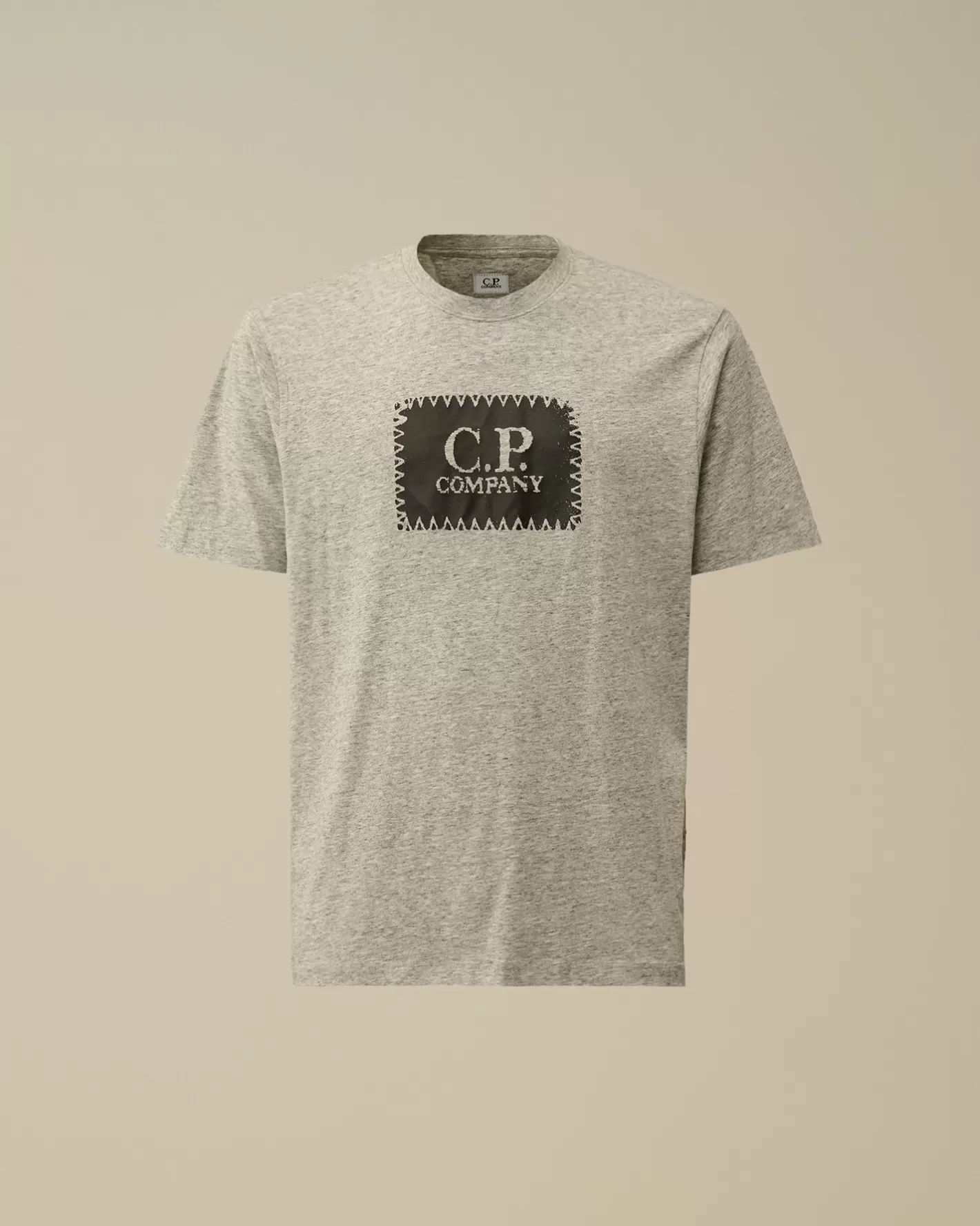 C.P. Company T-shirts & Polo^30/1 Jersey Logo Label T-Shirt Greystone Melange