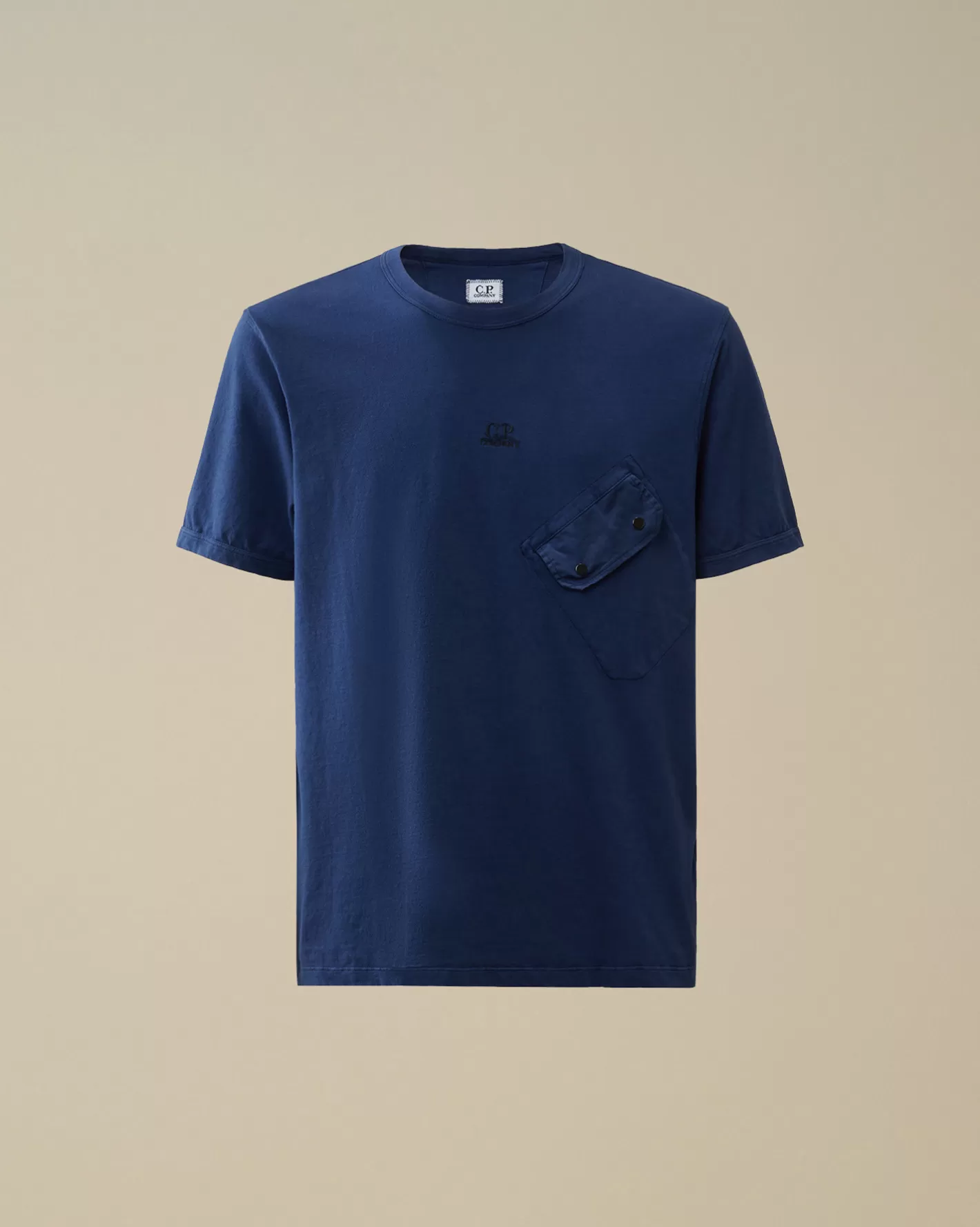 C.P. Company T-shirts & Polo^20/1 Jersey Mixed Logo T-Shirt Estate Blue