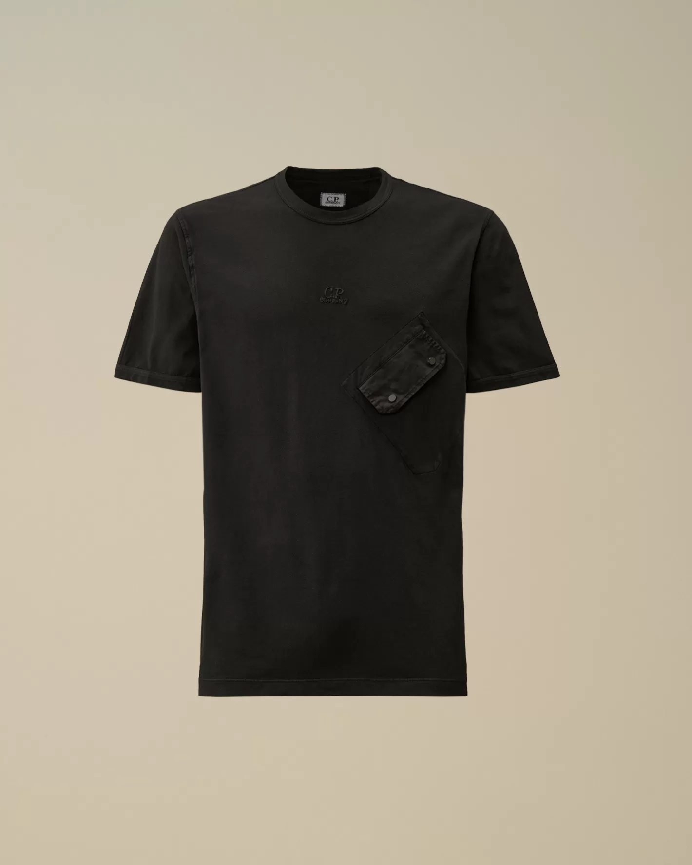 C.P. Company T-shirts & Polo^20/1 Jersey Mixed Logo T-Shirt Black