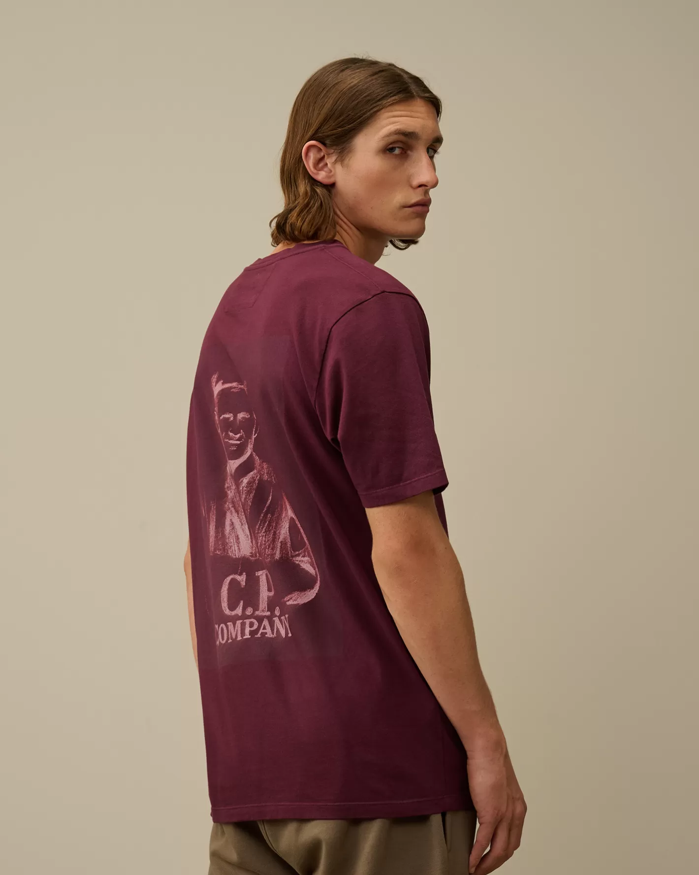 C.P. Company T-shirts & Polo^24/1 Jersey Pencil Effect Graphics T-Shirt Potent Purple