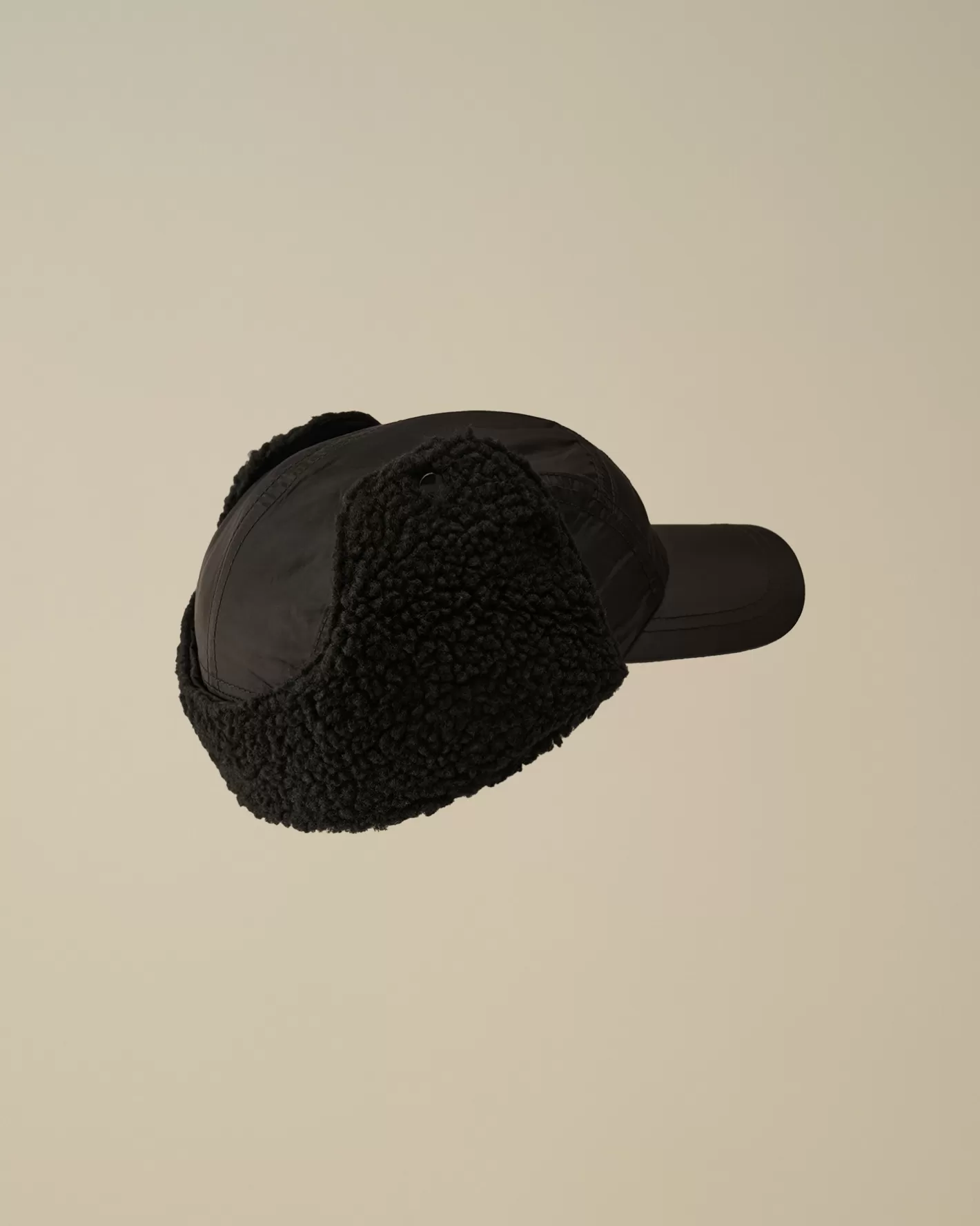 C.P. Company Clothing 10-14 | Clothing 4-8^Kids Nylon Mixed Earflap Cap Black