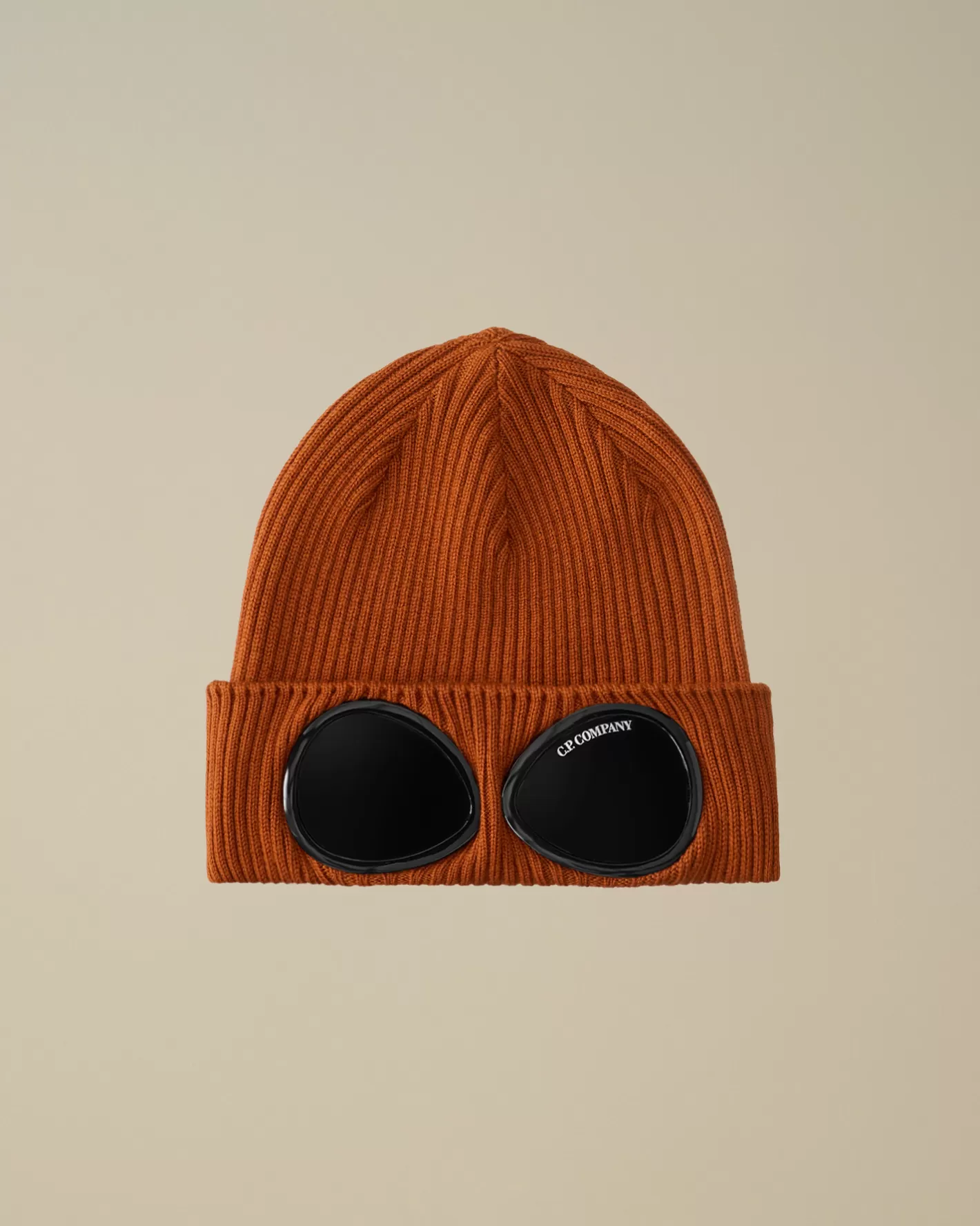 C.P. Company Clothing 10-14 | Clothing 4-8^Kids Wool Knit Goggle Beanie Bombay Brown