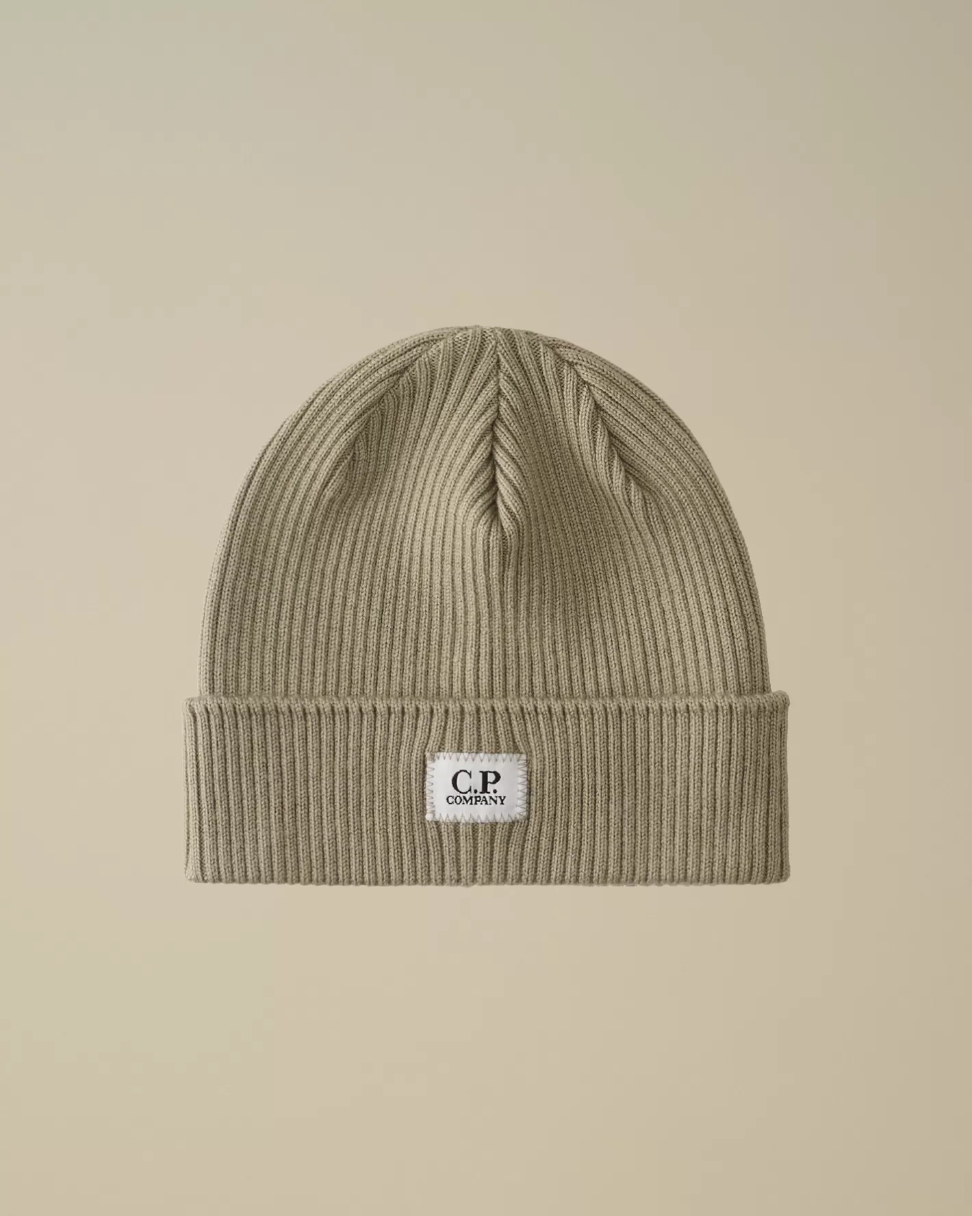 C.P. Company Clothing 10-14 | Clothing 4-8^Kids Wool Knit Logo Beanie Vintage Khaki – Beige