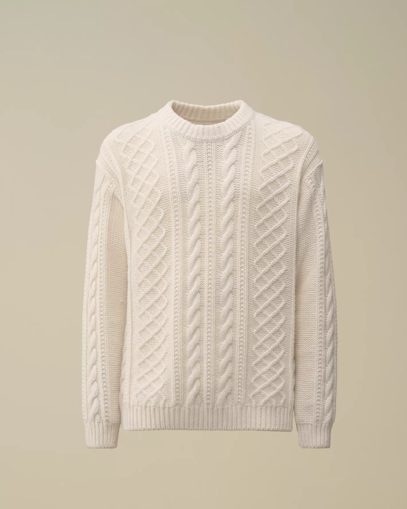 C.P. Company Jumpers^Lambswool Crewneck Logo Knit Gauze White