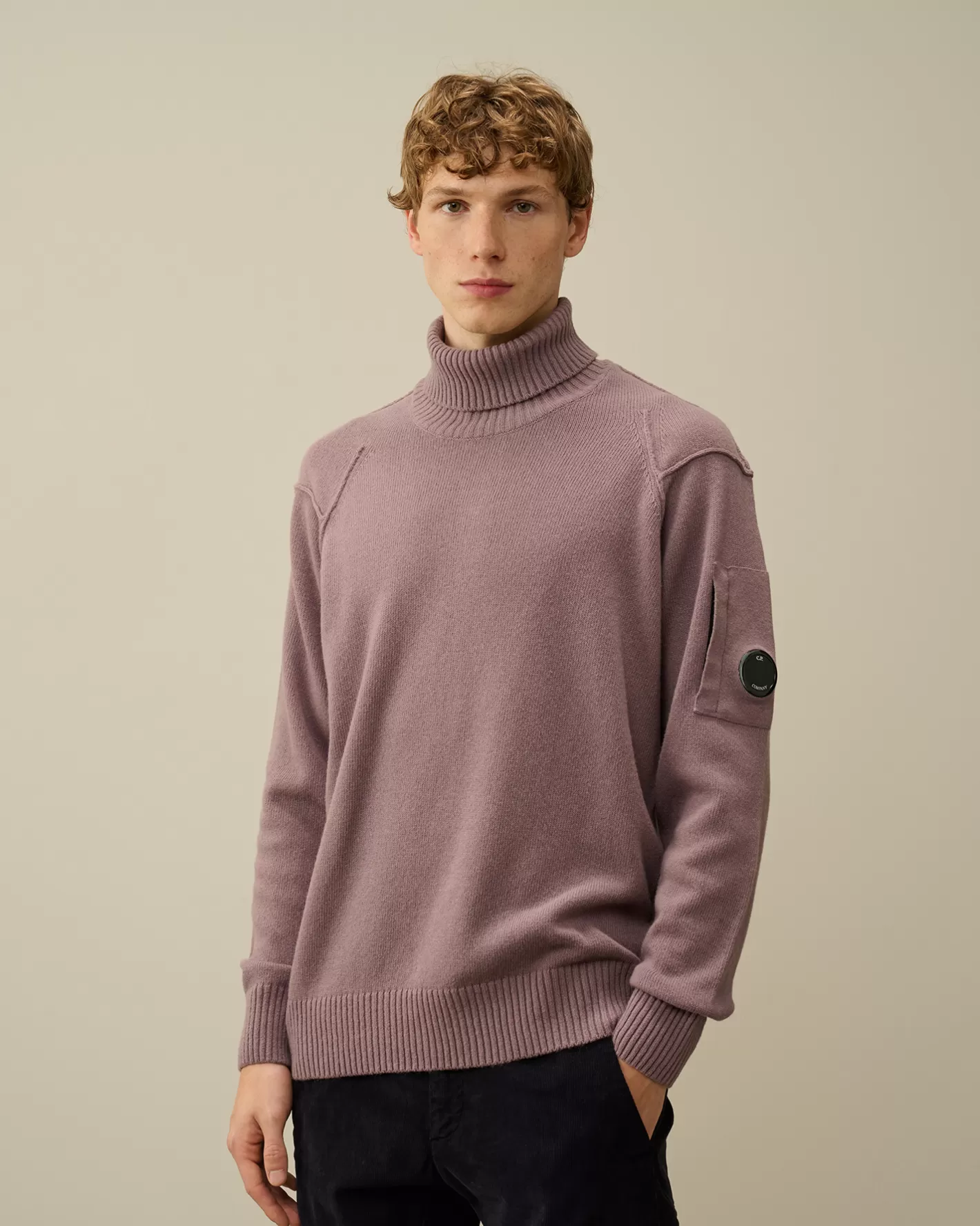 C.P. Company Jumpers^Lambswool GRS Turtleneck Knit Purple Dove