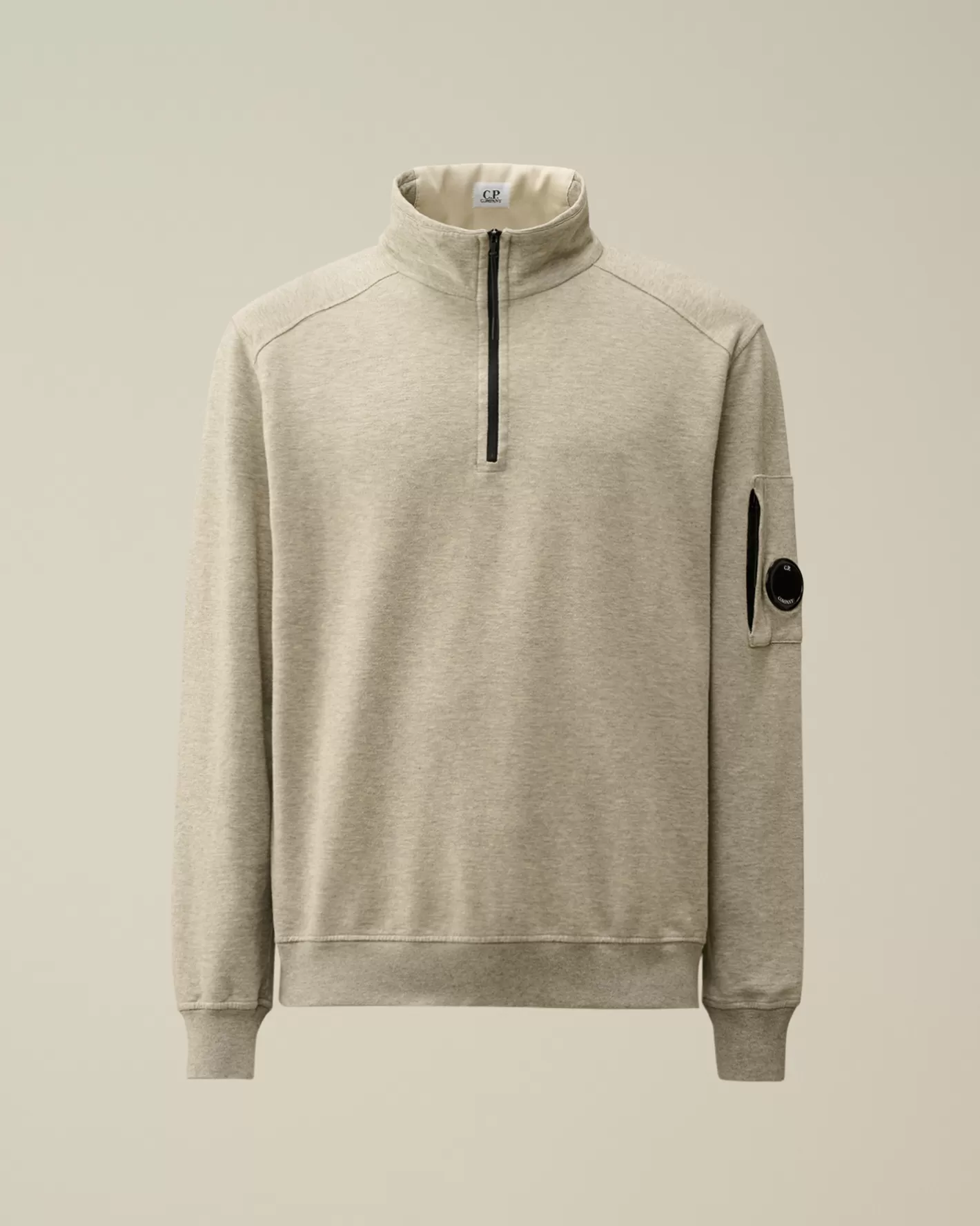 C.P. Company Sweatshirts^Light Fleece Half Zipped Sweatshirt Greystone Melange