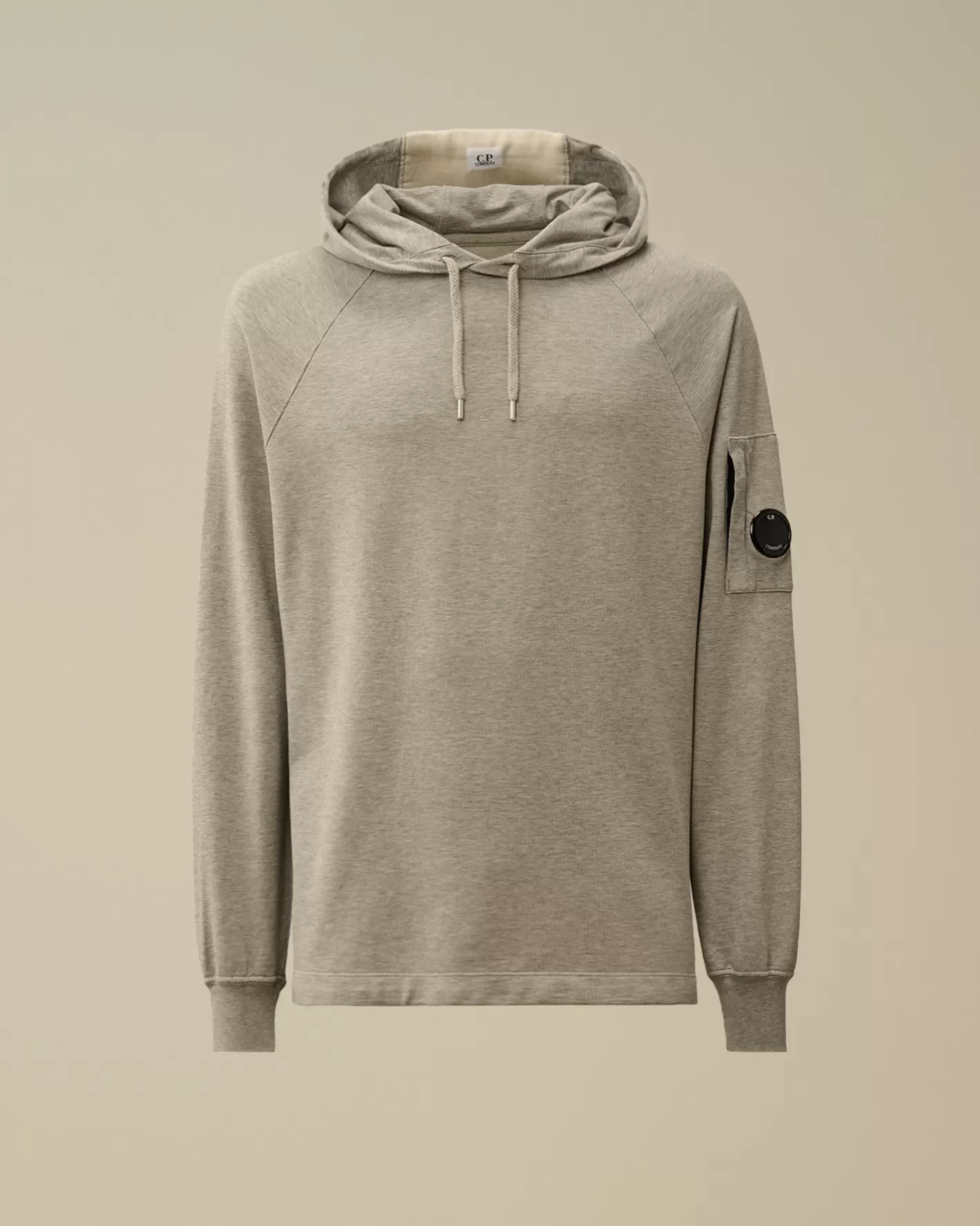 C.P. Company Sweatshirts^Light Fleece Hooded Sweatshirt Greystone Melange