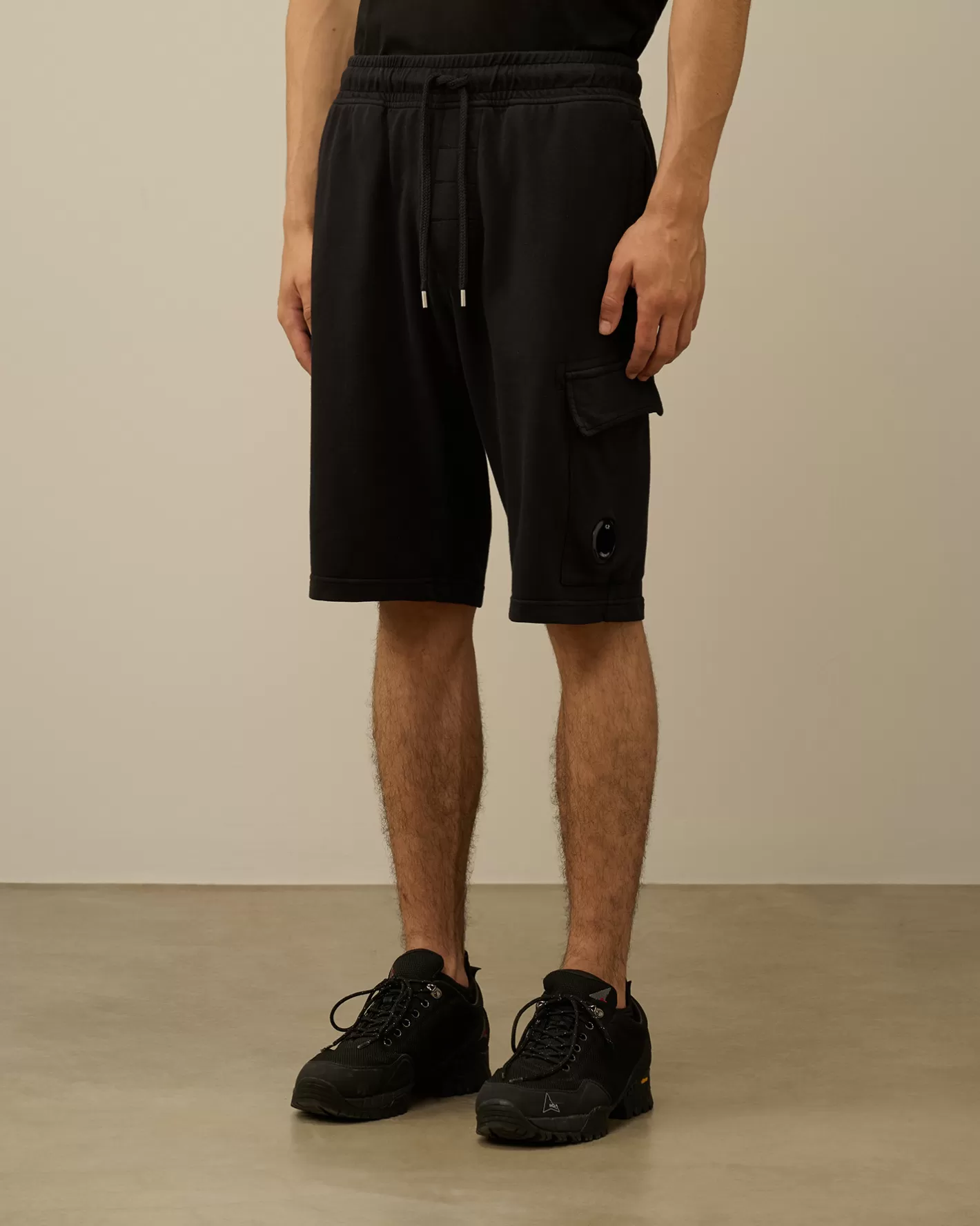 C.P. Company Tracksuits & Shorts^Light Fleece Lens Shorts Black