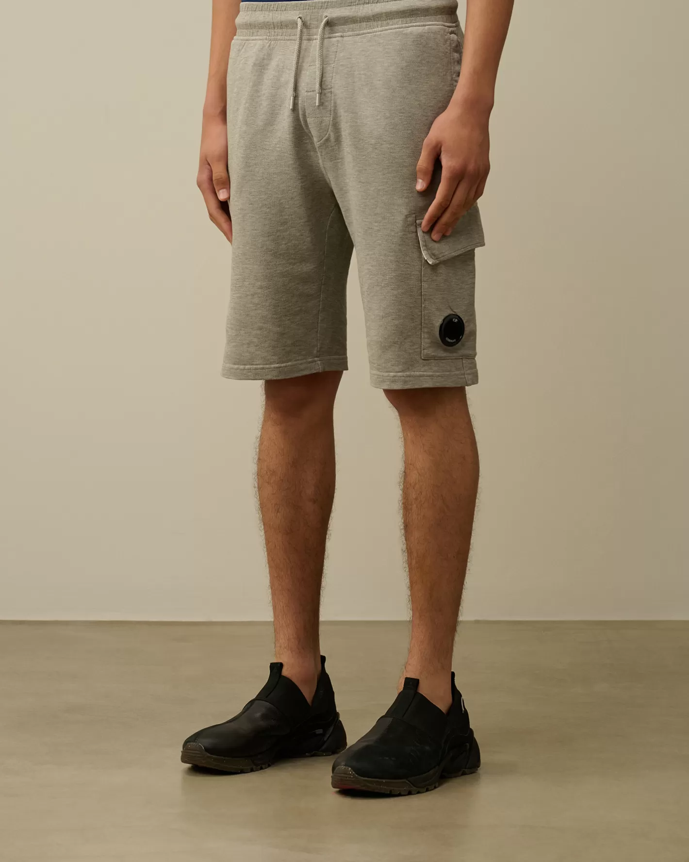 C.P. Company Tracksuits & Shorts^Light Fleece Lens Shorts Greystone Melange