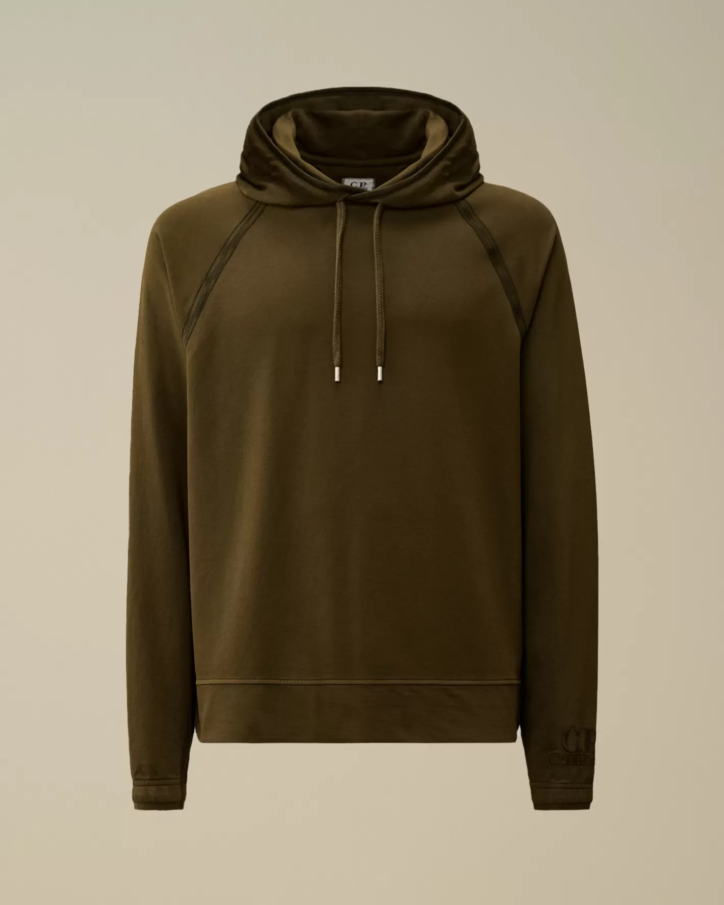 C.P. Company Sweatshirts^Light Fleece Logo Hooded Sweatshirt Ivy Green