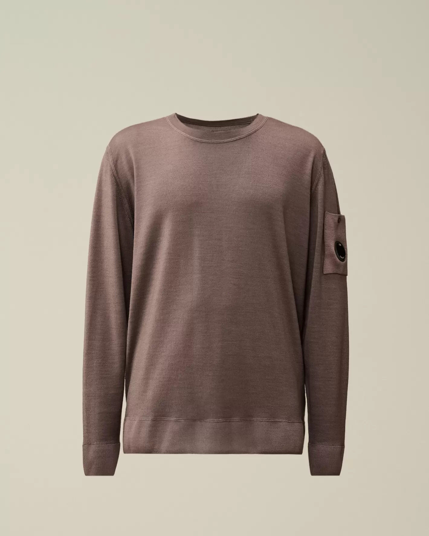 C.P. Company Jumpers^Merino Wool Fast Dyed Crew Neck Knit Purple Dove