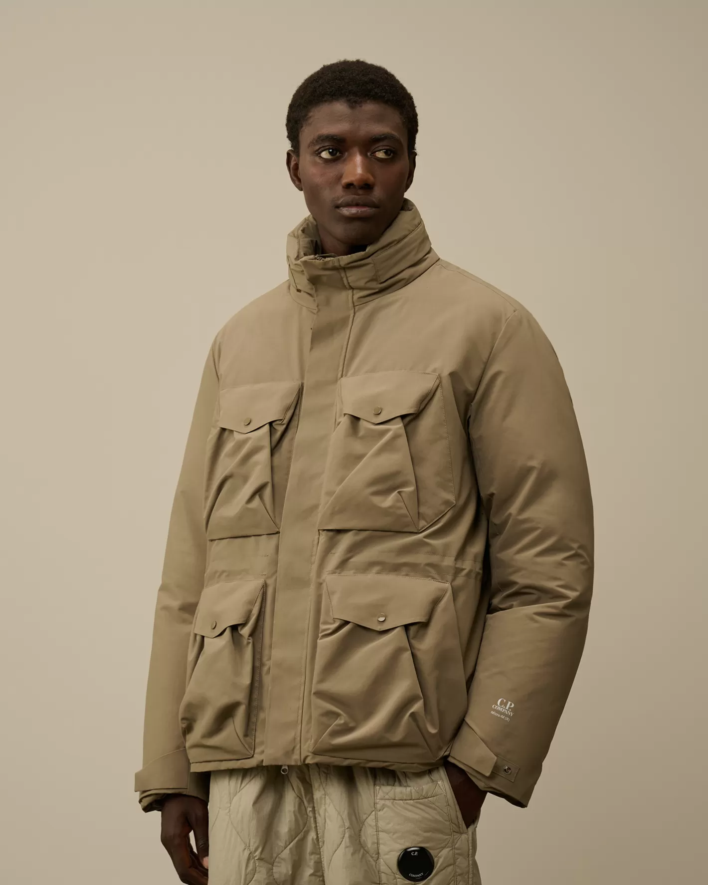 C.P. Company Jacket & Coats^Micro-M (R) Down Field Jacket Walnut – Beige