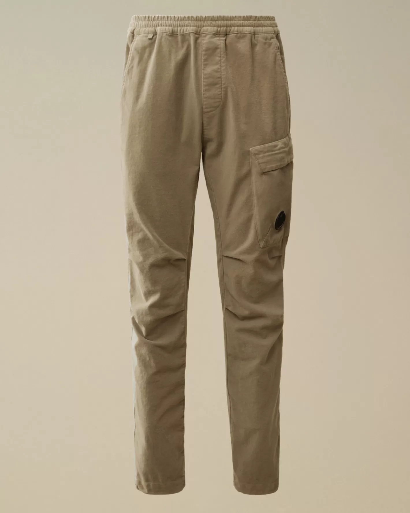 C.P. Company Trousers^Moleskin Stretch Regular Cargo Pants Vintage Khaki – Beige