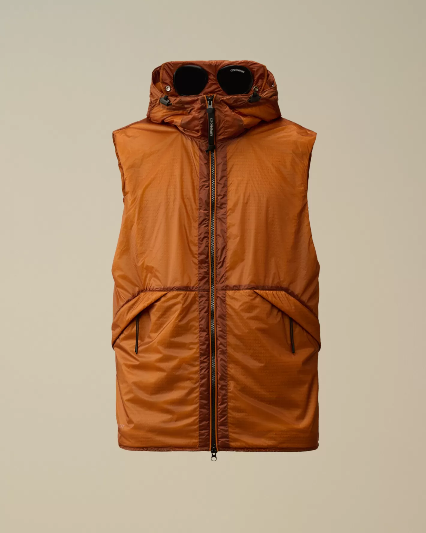 C.P. Company Jacket & Coats^Nada Shell Goggle Vest Bombay Brown