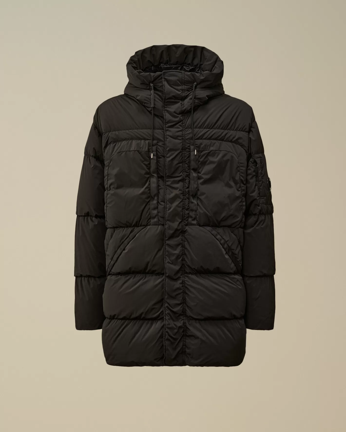 C.P. Company Jacket & Coats^Nycra-R Hooded Long Down Jacket Black