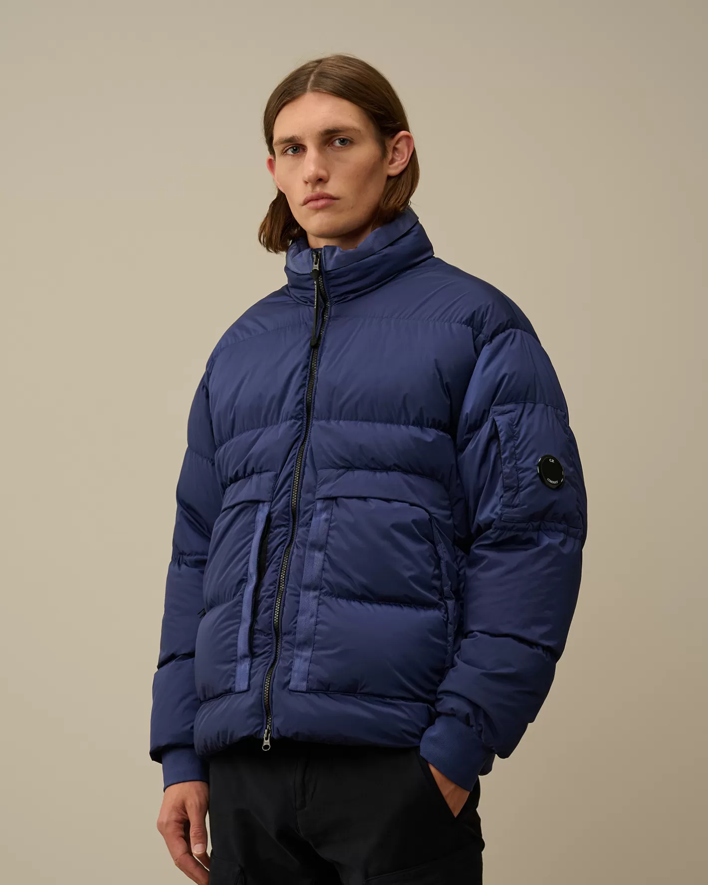 C.P. Company Jacket & Coats^Nycra-R Short Down Jacket Estate Blue