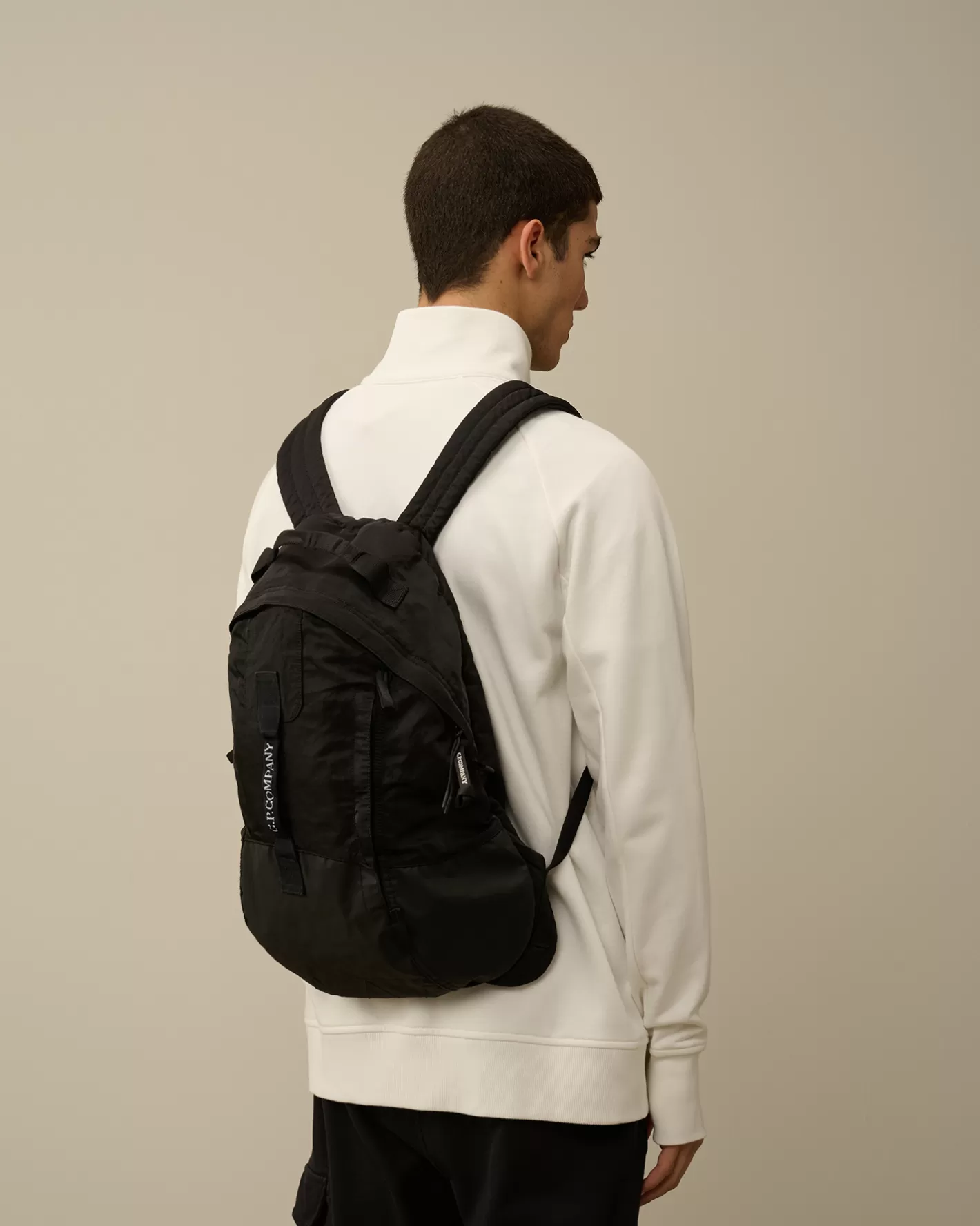 C.P. Company Backpacks & Waistbag^Nylon B Rounded Backpack Black