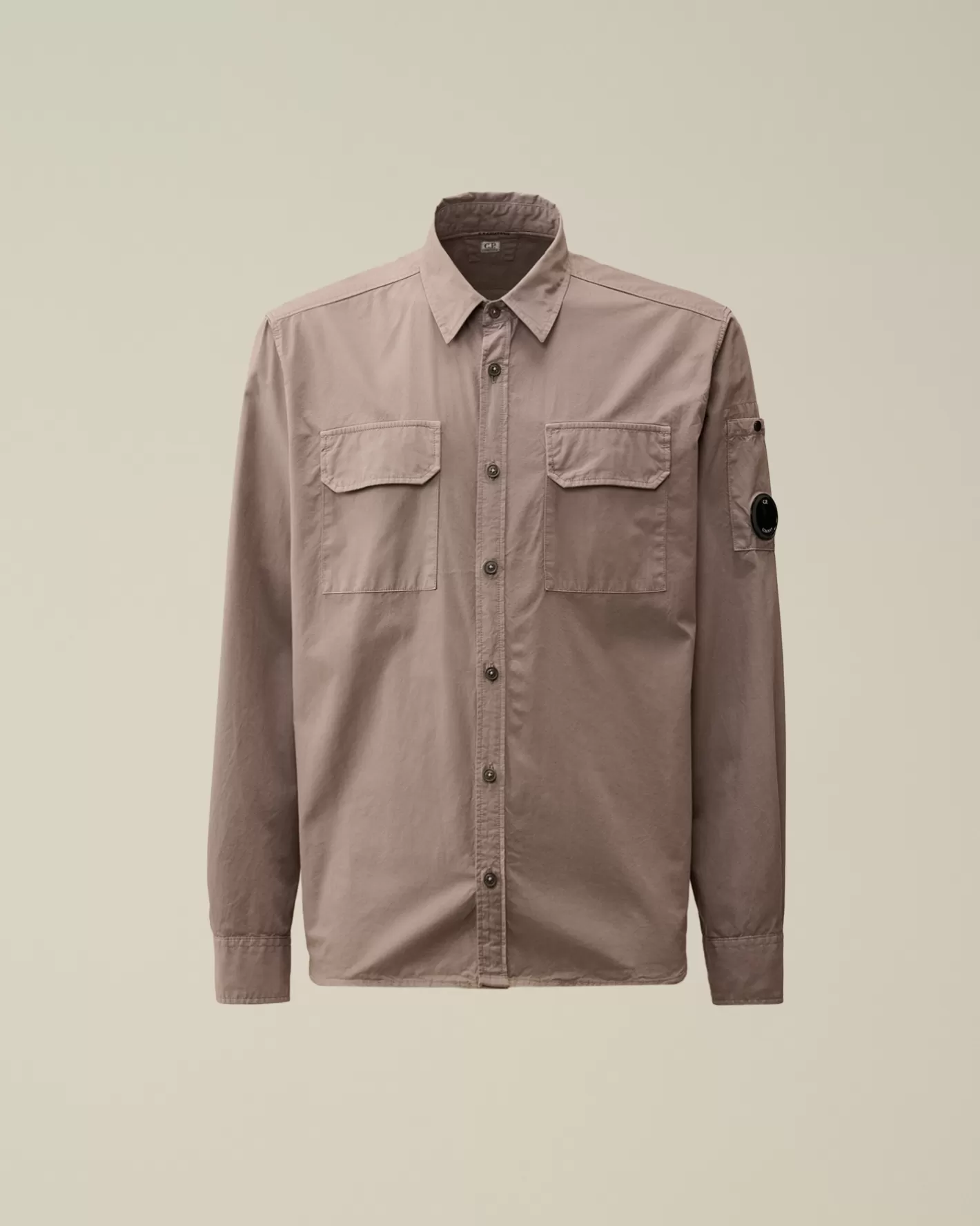 C.P. Company Shirt^Organic Gabardine Buttoned Lens Shirt Purple Dove