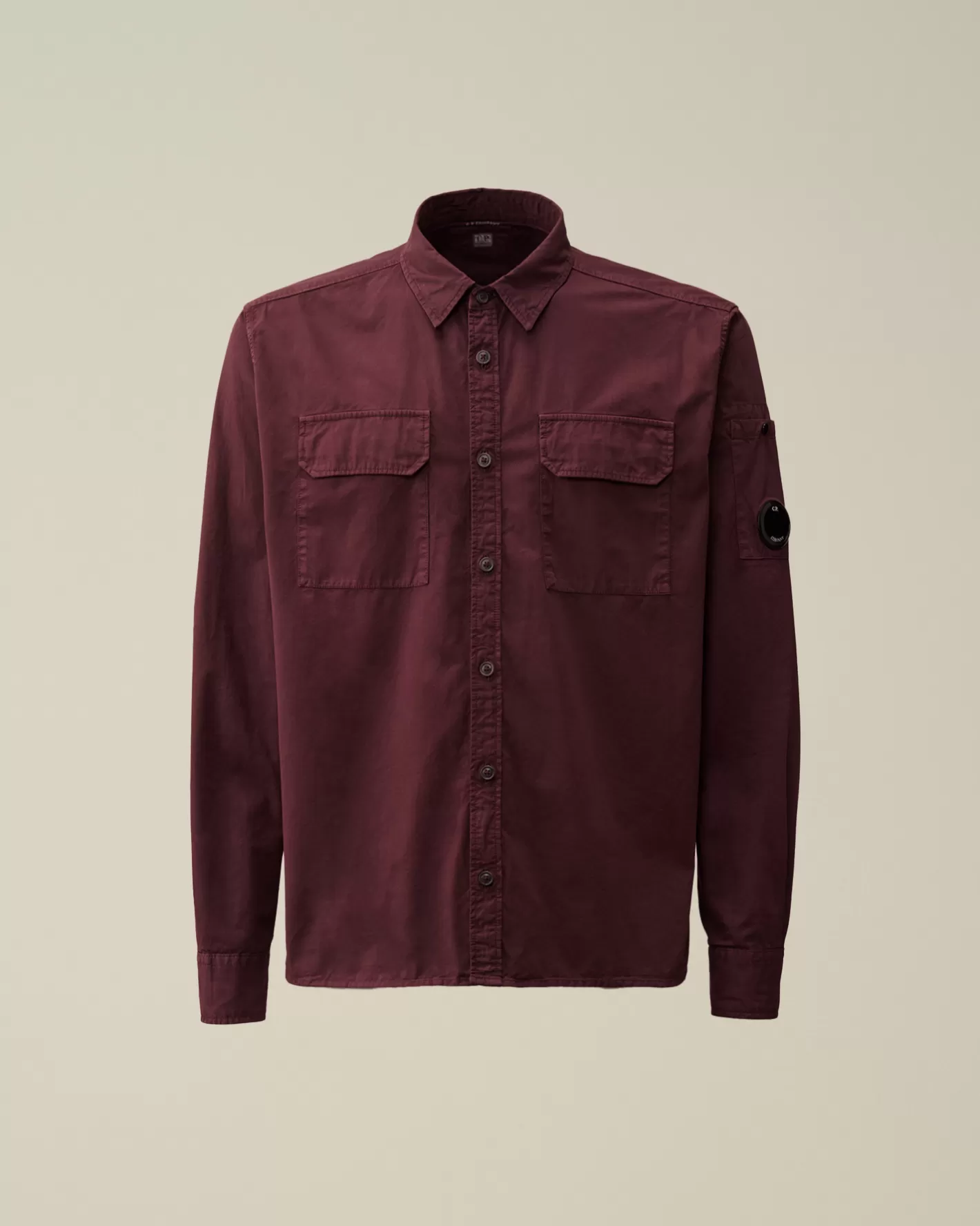 C.P. Company Shirt^Organic Gabardine Buttoned Lens Shirt Potent Purple