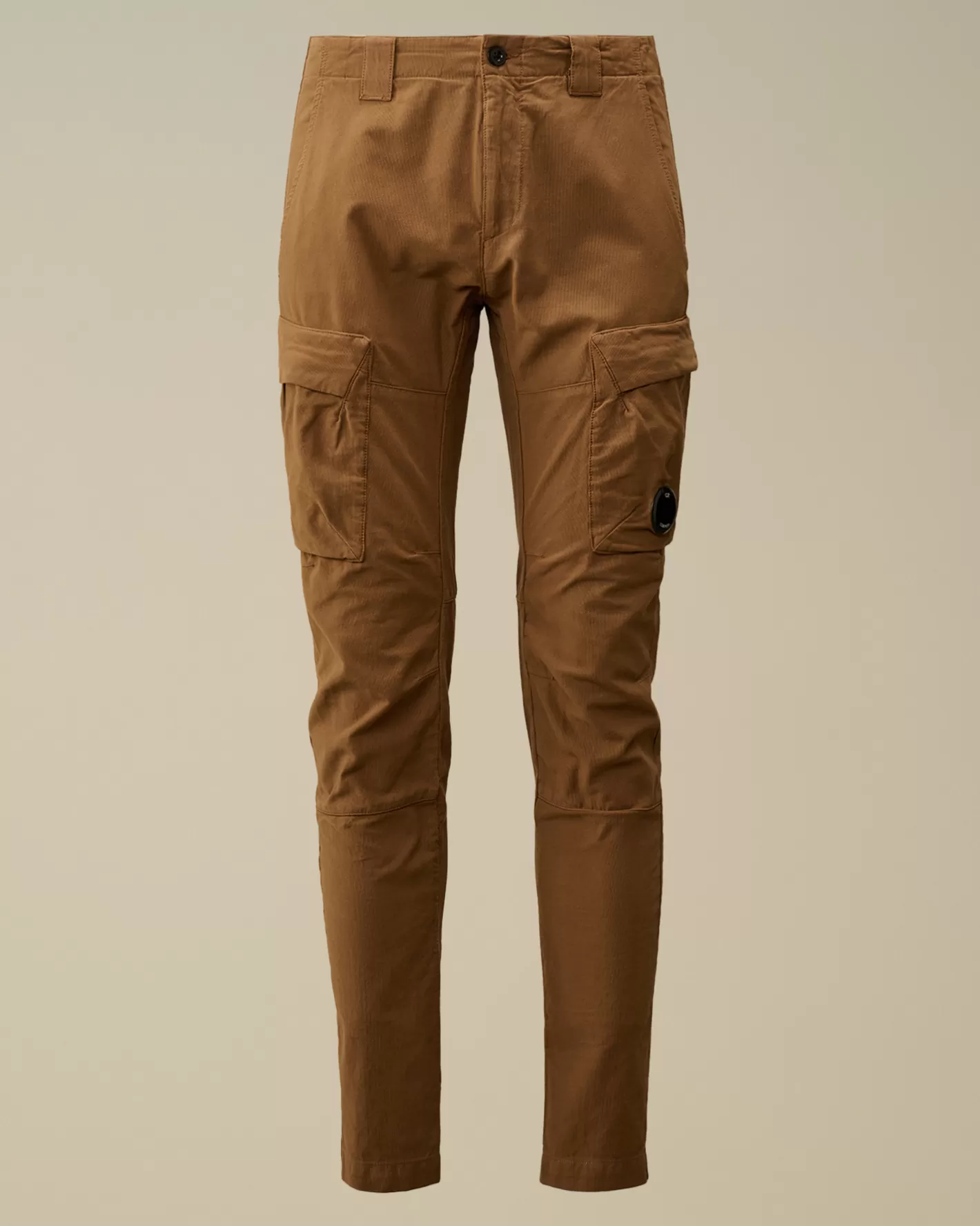 C.P. Company Trousers^Ottoman Stretch Emerized Ergonomic Cargo Pants Toffee – Beige