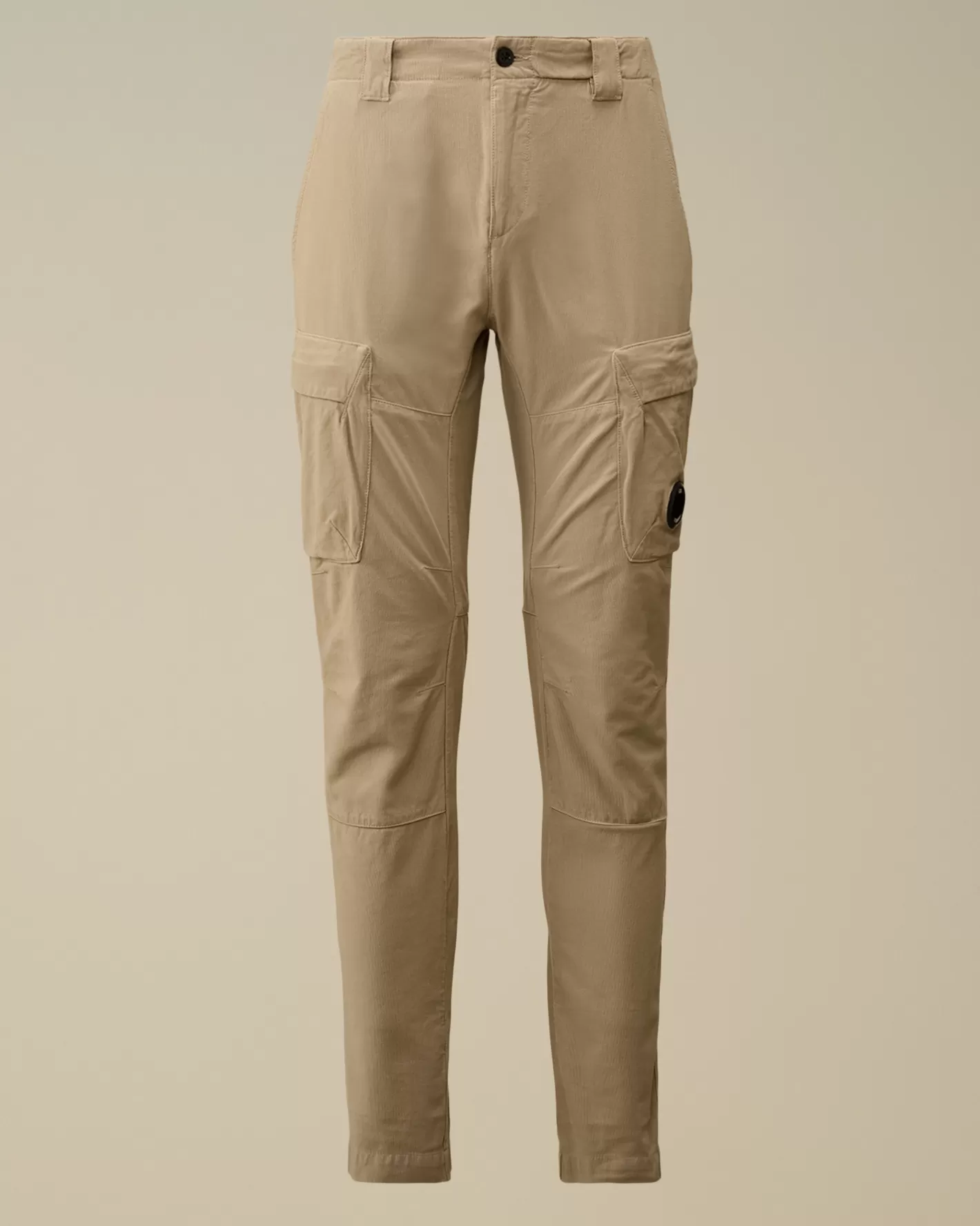 C.P. Company Trousers^Ottoman Stretch Emerized Ergonomic Cargo Pants Vintage Khaki – Beige