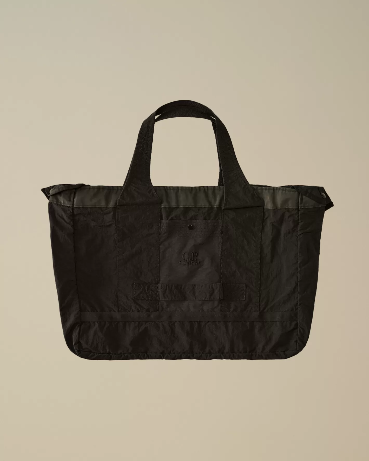 C.P. Company Backpacks & Waistbag^Plain Paper Touch Duffel Bag Black