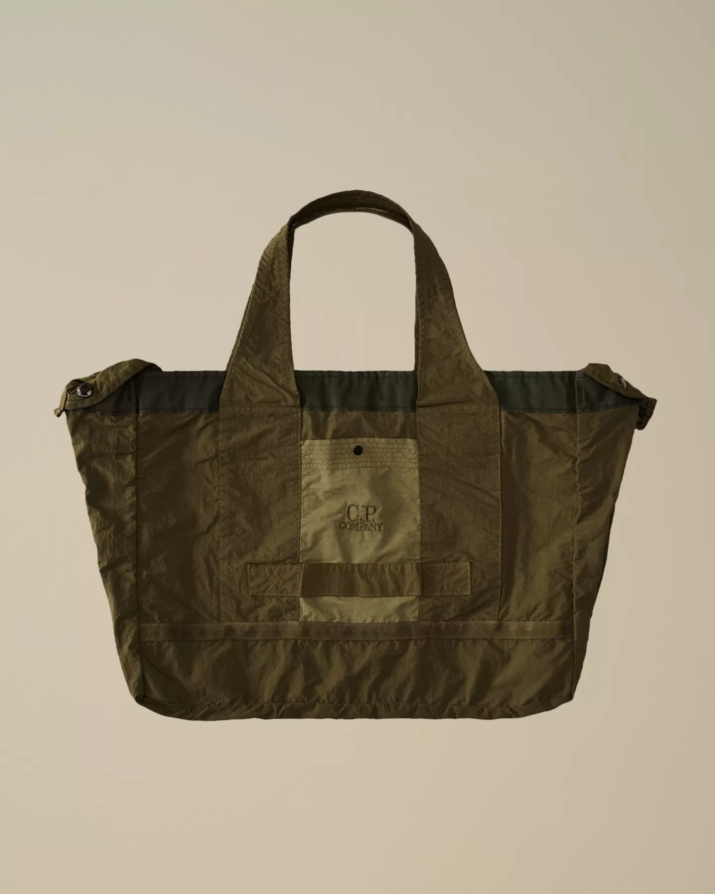 C.P. Company Backpacks & Waistbag^Plain Paper Touch Duffel Bag Ivy Green