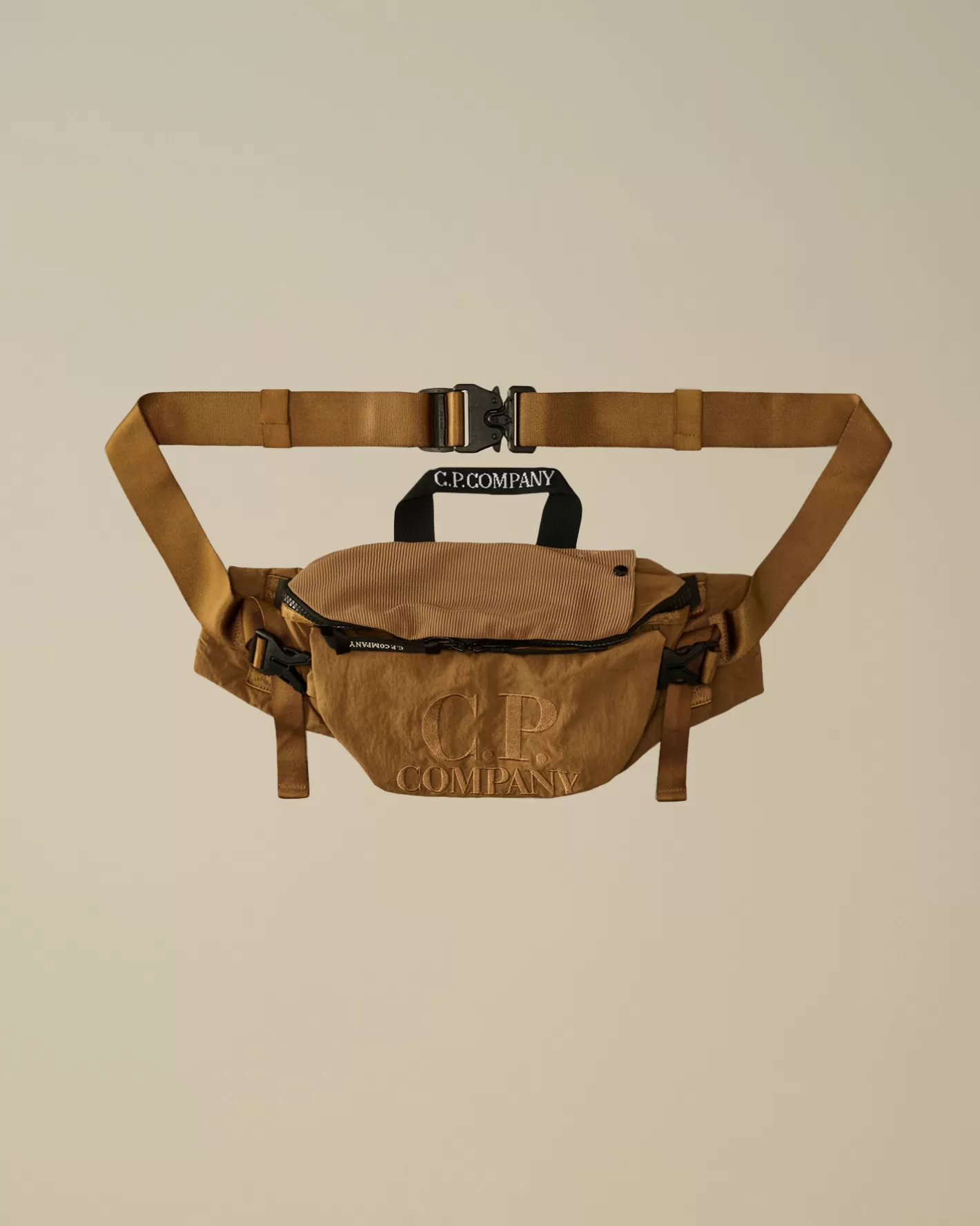 C.P. Company Backpacks & Waistbag^Plain Paper Touch Logo Waistbag Toffee – Beige