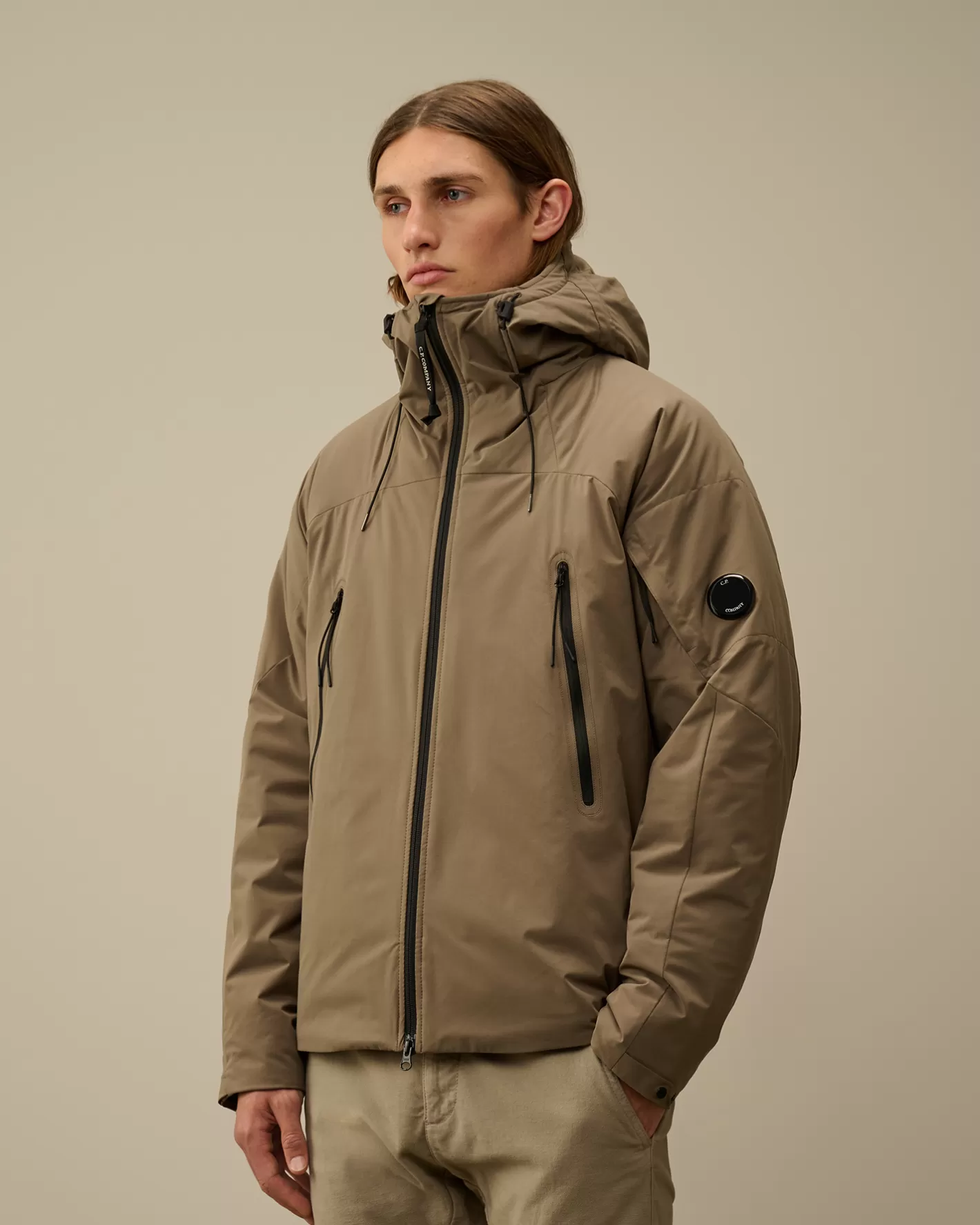 C.P. Company Jacket & Coats^Pro-Tek Hooded Padded Jacket Walnut – Beige