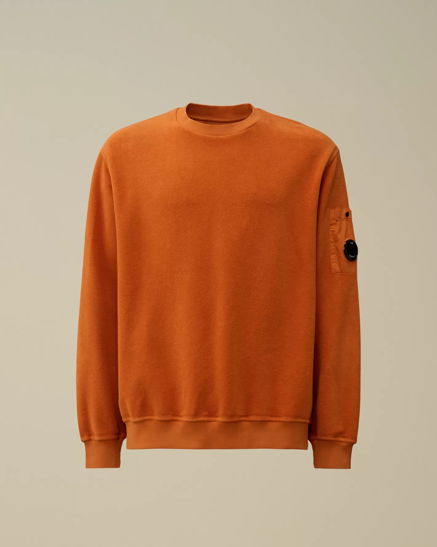 C.P. Company Sweatshirts^Reverse Brushed & Emerized Diagonal Fleece Crewneck Sweatshirt Bombay Brown