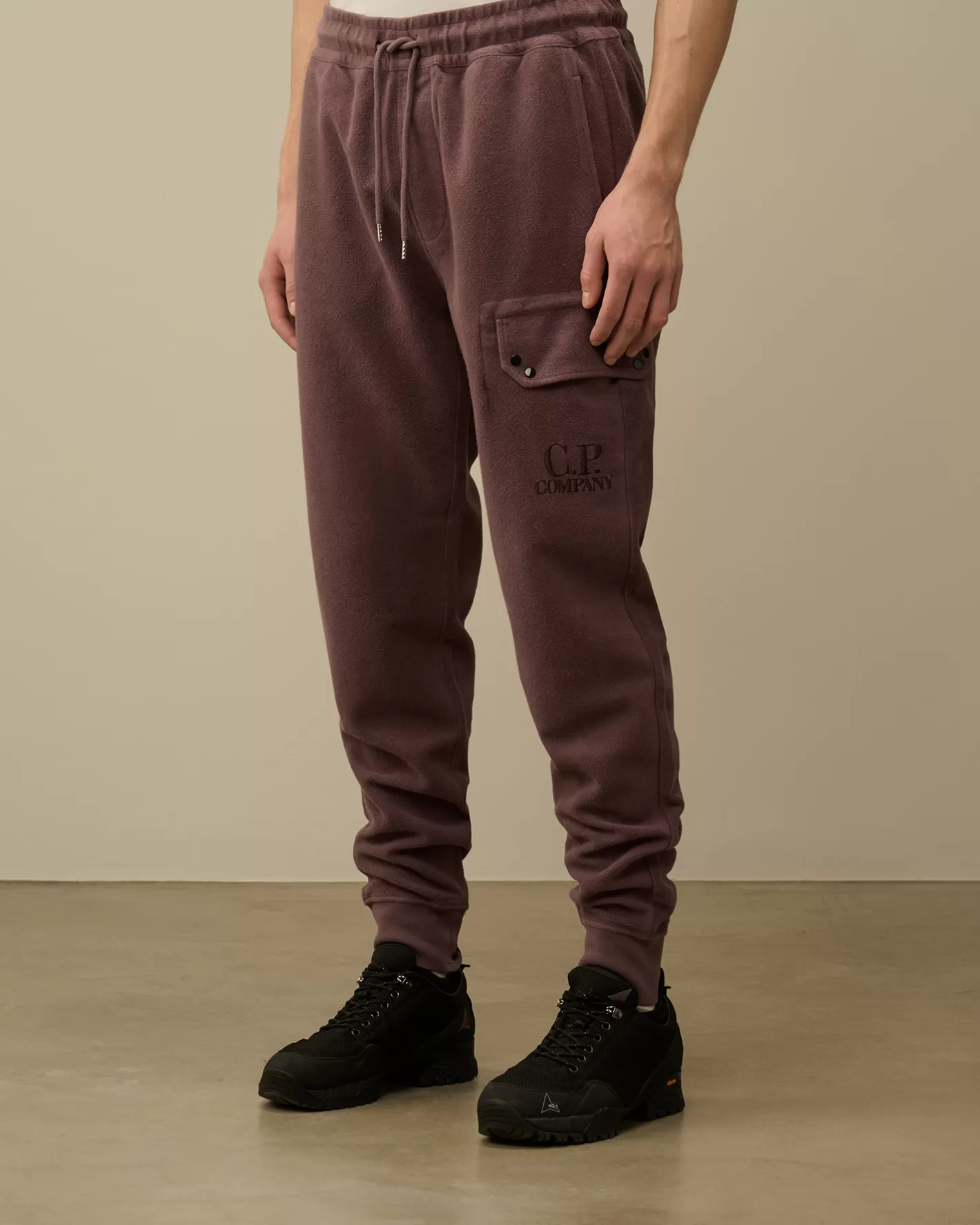 C.P. Company Tracksuits & Shorts^Reverse Brushed & Emerized Diagonal Fleece Sweatpants Purple Dove