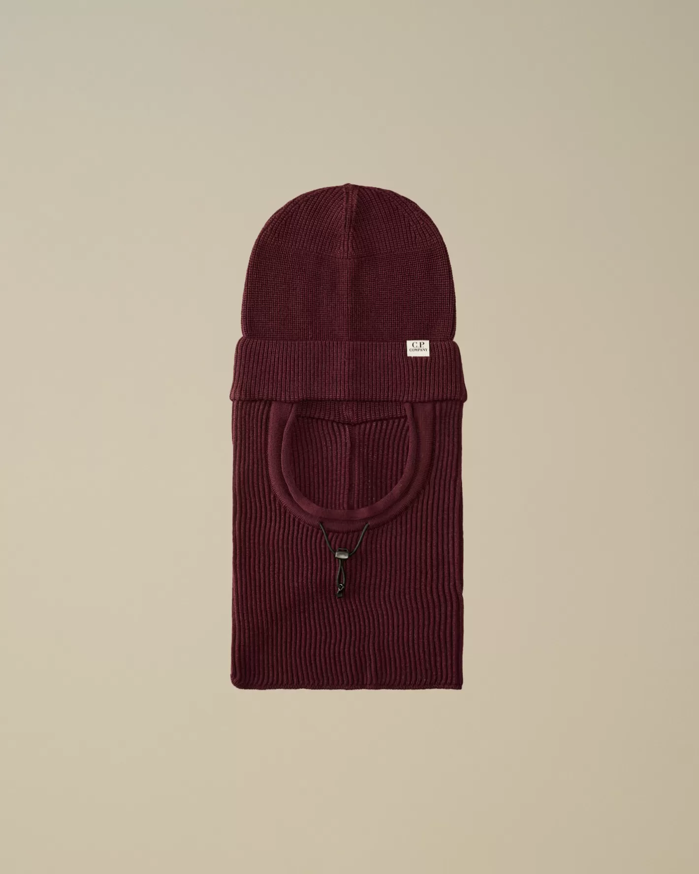 C.P. Company Hats^Re-Wool Beanie Balaclava Potent Purple