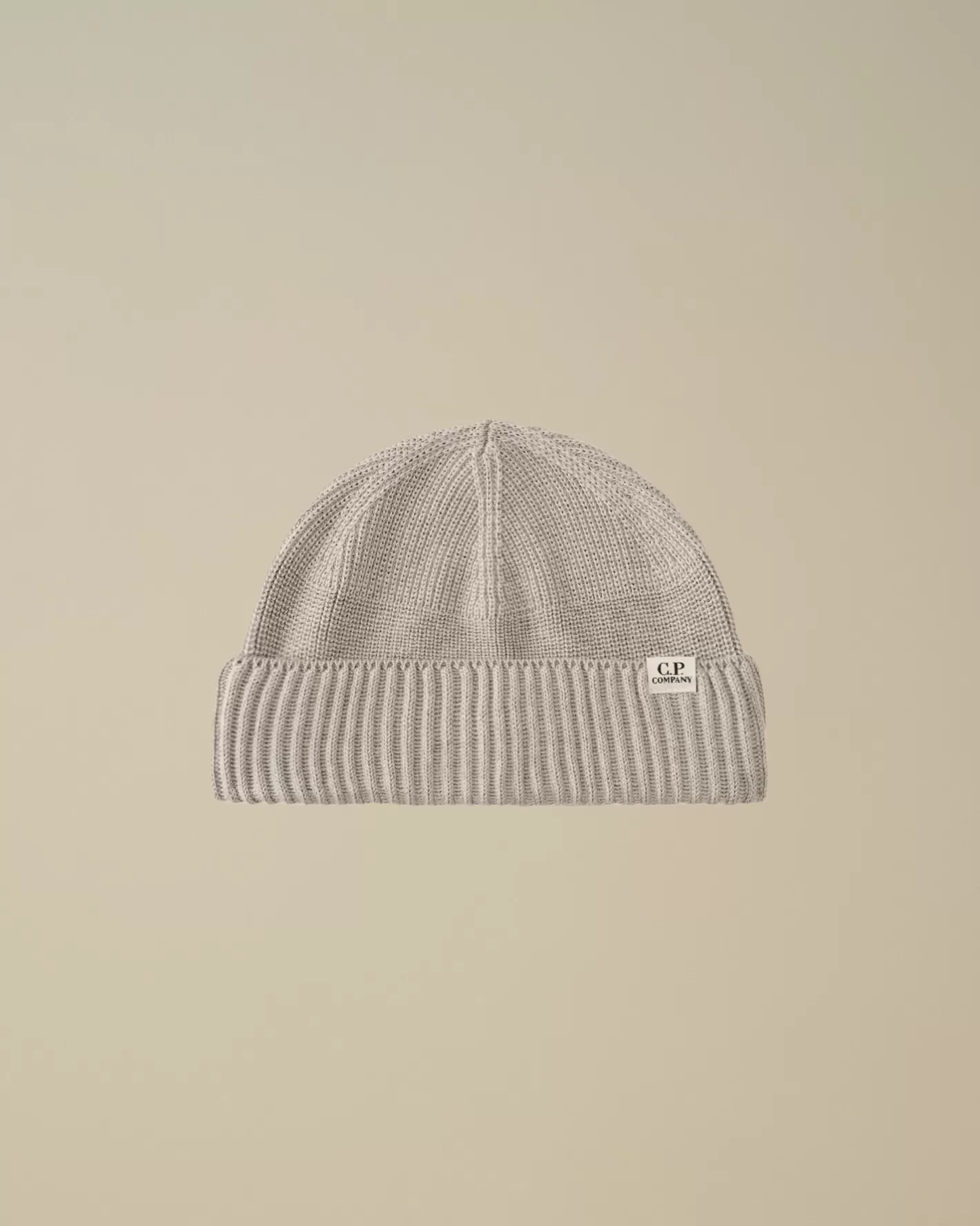 C.P. Company Hats^Re-Wool Fisherman Beanie Moon Melange – Grey