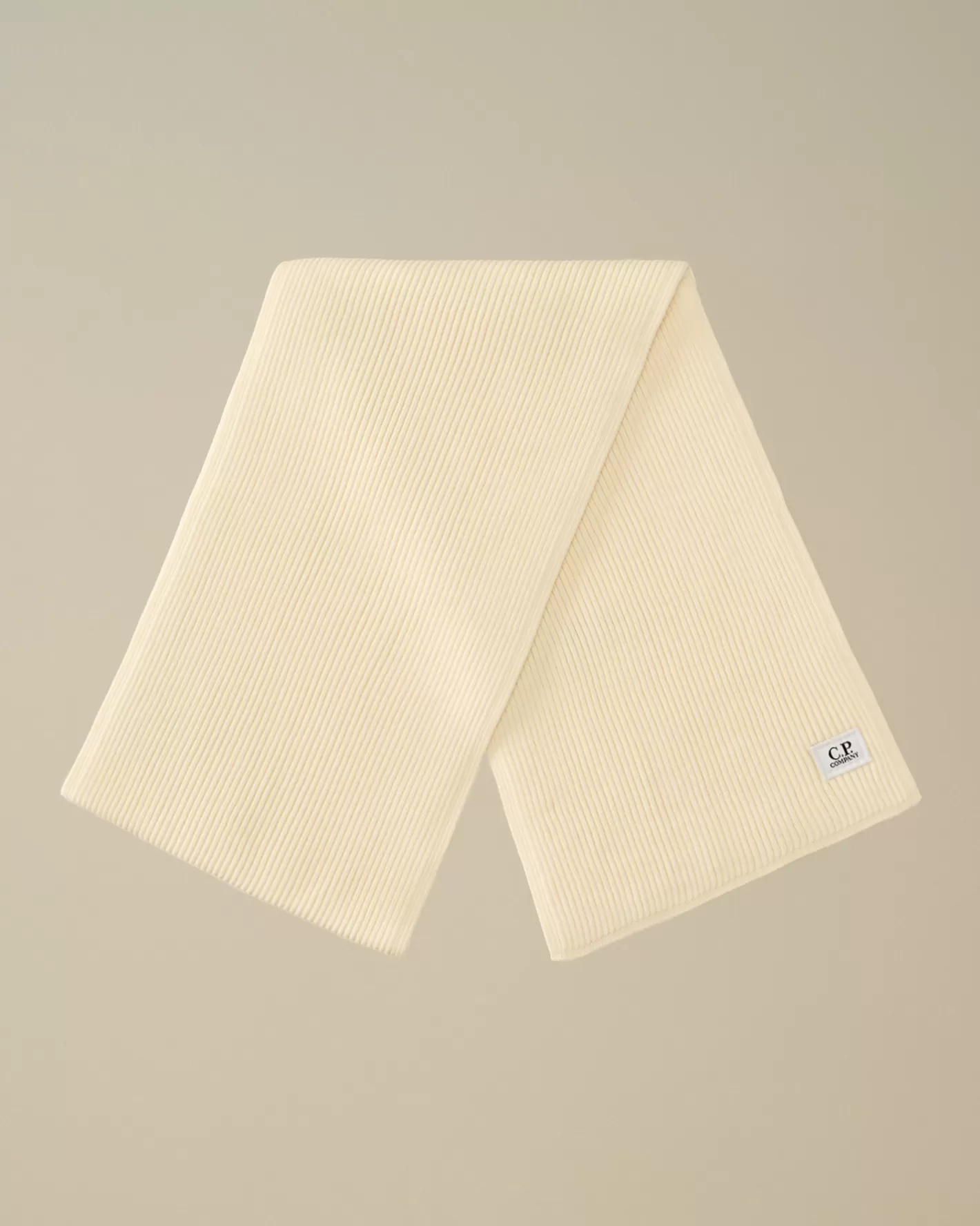 C.P. Company Other Accessories^Re-Wool Knit Scarf Gauze White