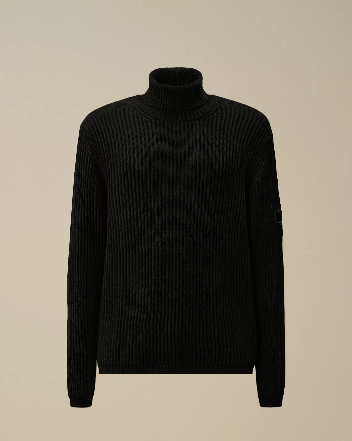 C.P. Company Jumpers^Re-Wool Turtleneck Knit Black