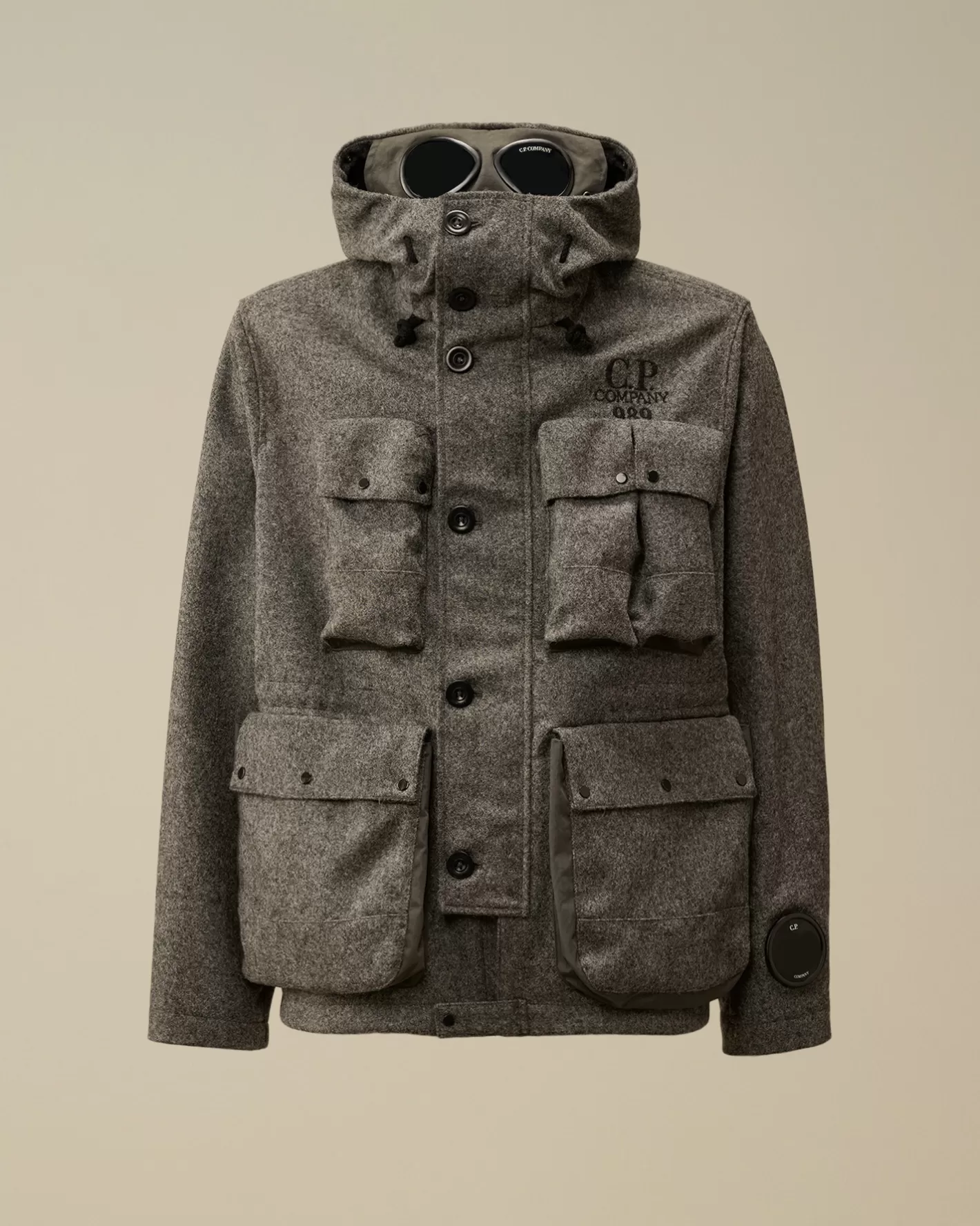 C.P. Company Jacket & Coats^Shetland Twill Mille Jacket Anthracite Melange – Grey