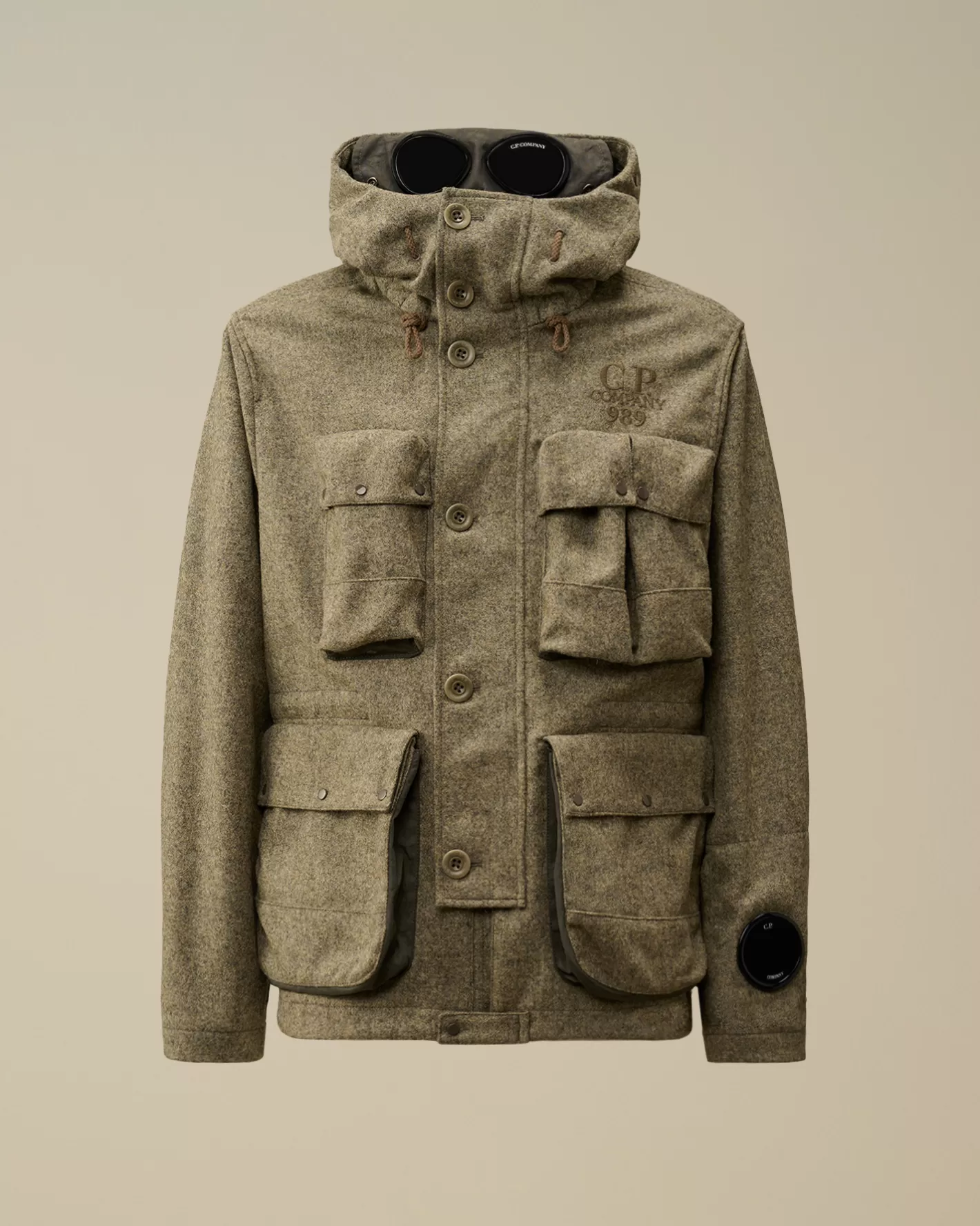 C.P. Company Jacket & Coats^Shetland Twill Mille Jacket Forest Melange – Grey