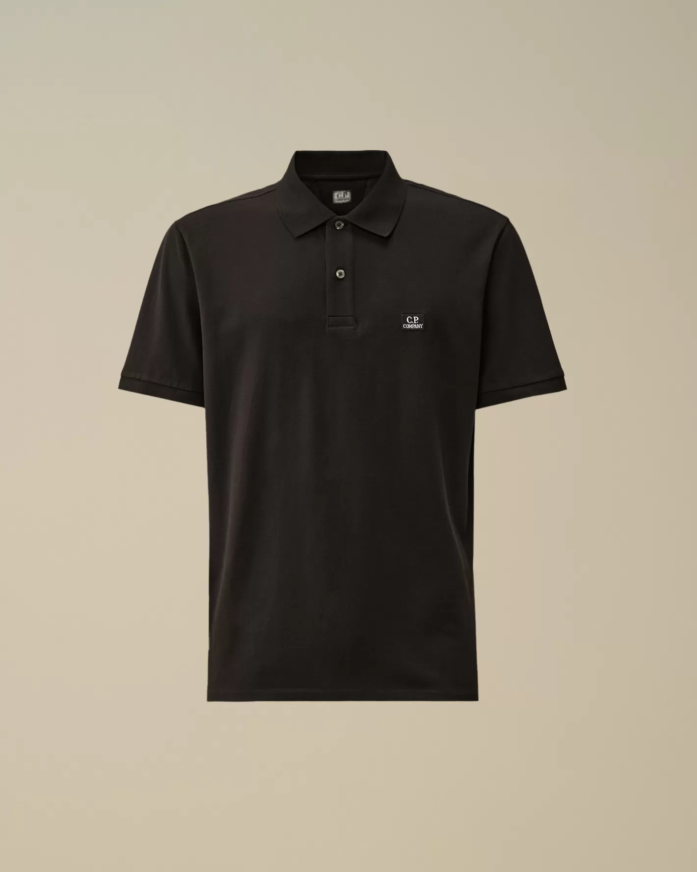 C.P. Company T-shirts & Polo^Stretch Piquet Logo Polo Black