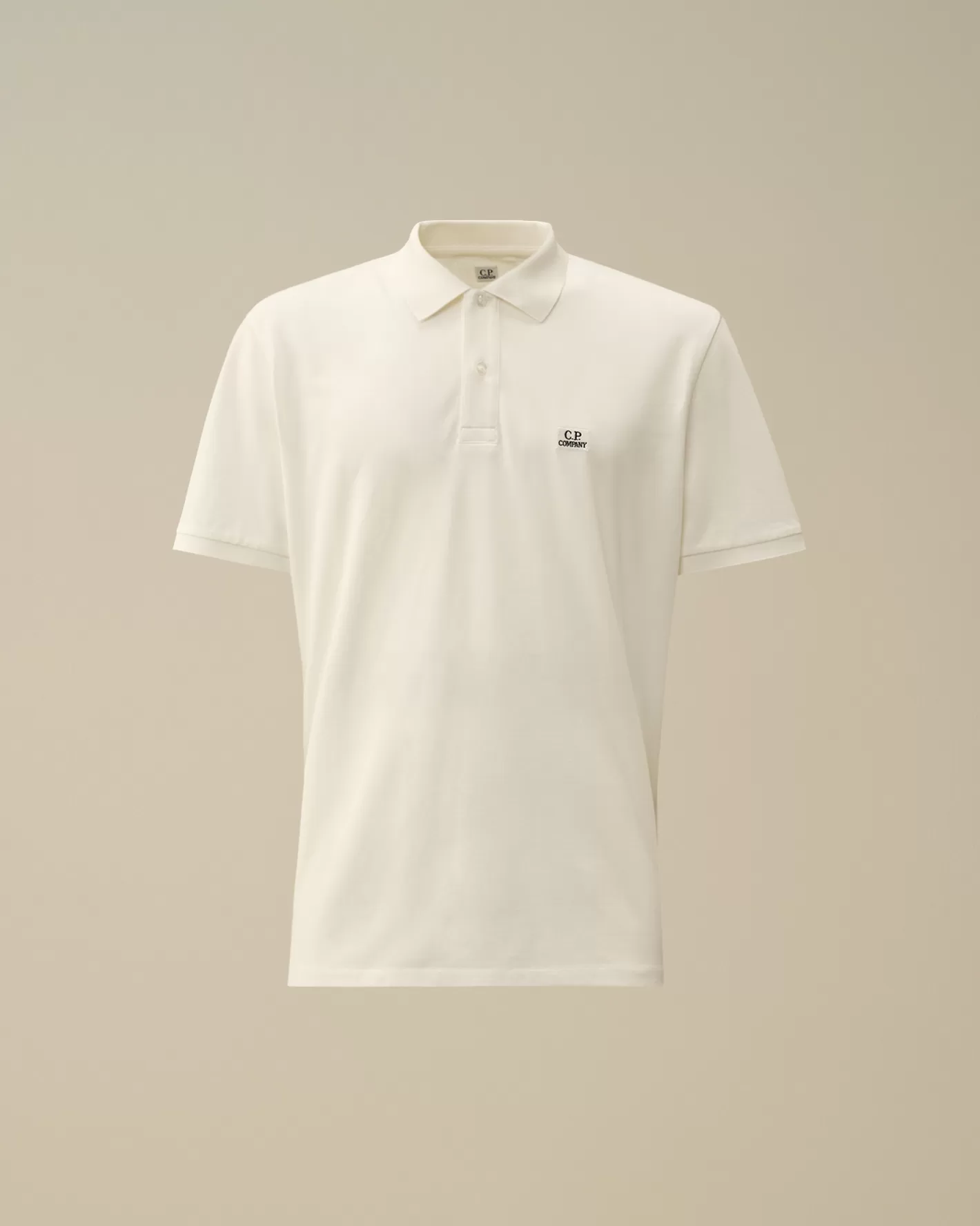 C.P. Company T-shirts & Polo^Stretch Piquet Logo Polo Gauze White