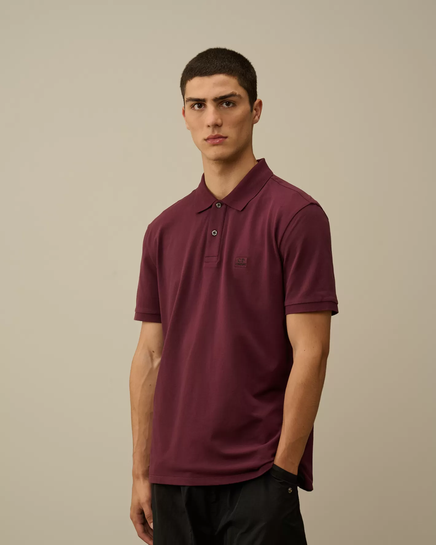 C.P. Company T-shirts & Polo^Stretch Piquet Logo Polo Potent Purple