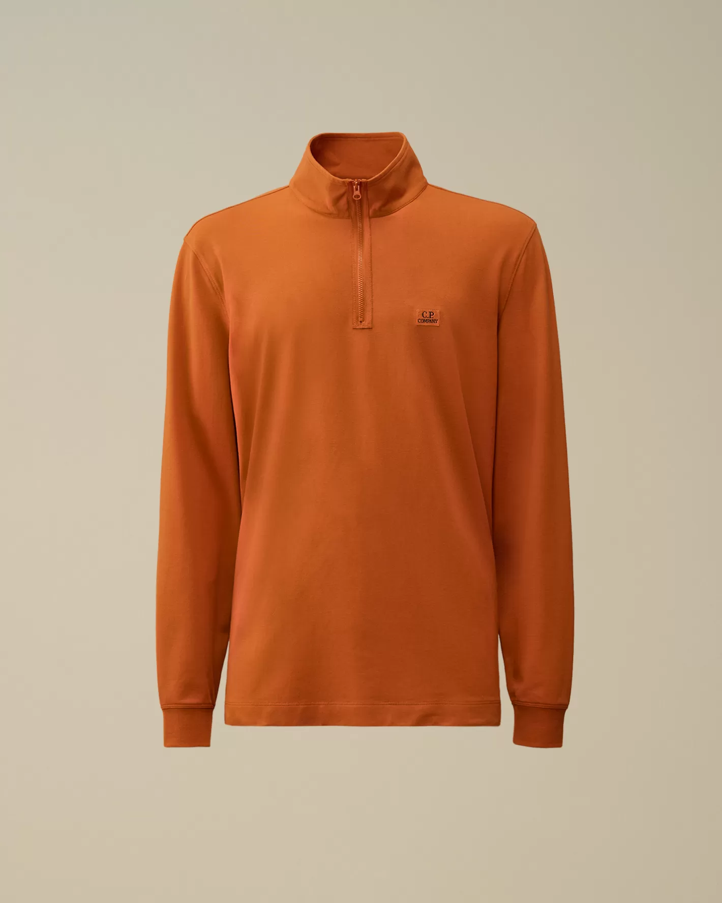 C.P. Company T-shirts & Polo^Stretch Piquet Longsleeve Zipped Polo Bombay Brown