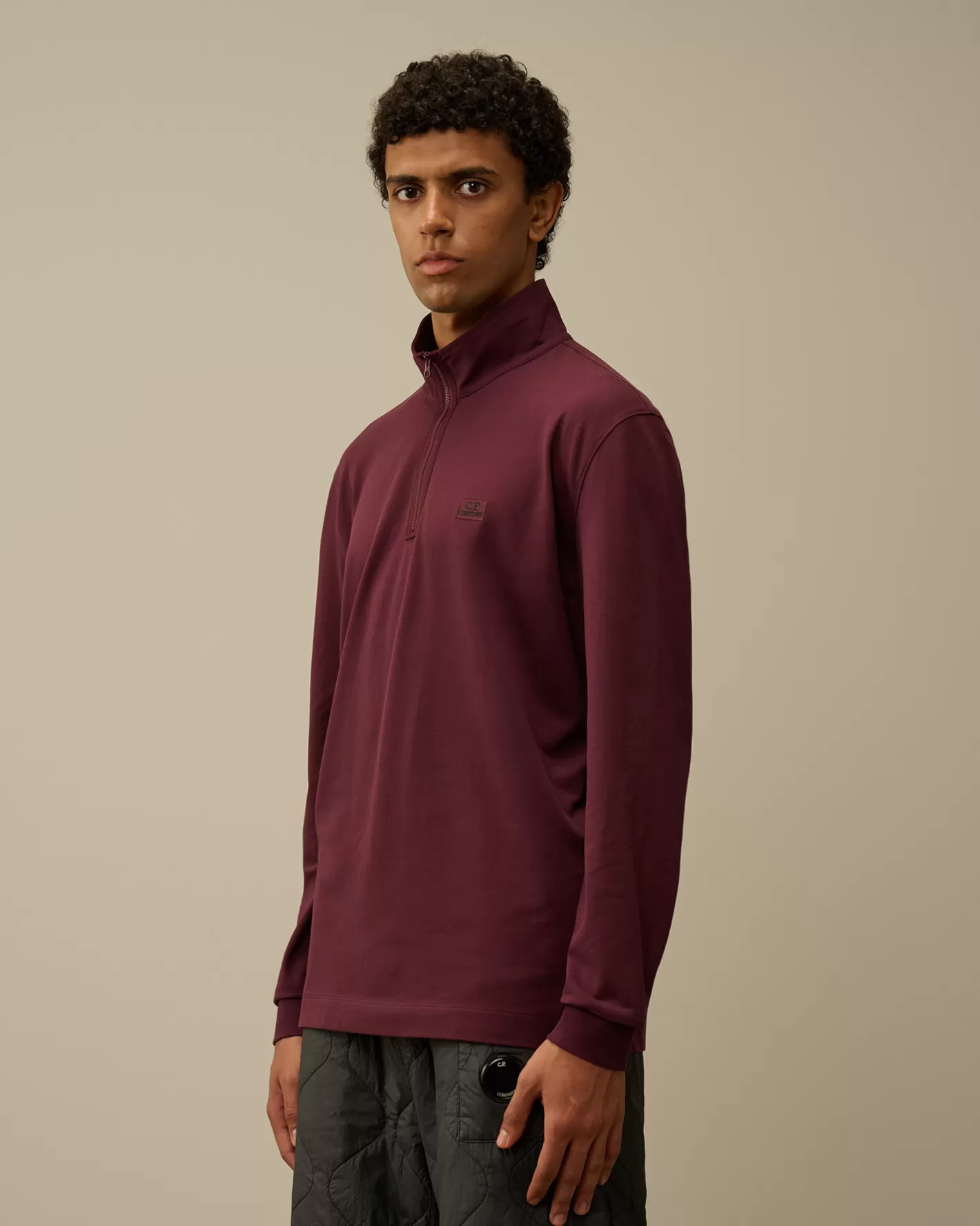 C.P. Company T-shirts & Polo^Stretch Piquet Longsleeve Zipped Polo Potent Purple