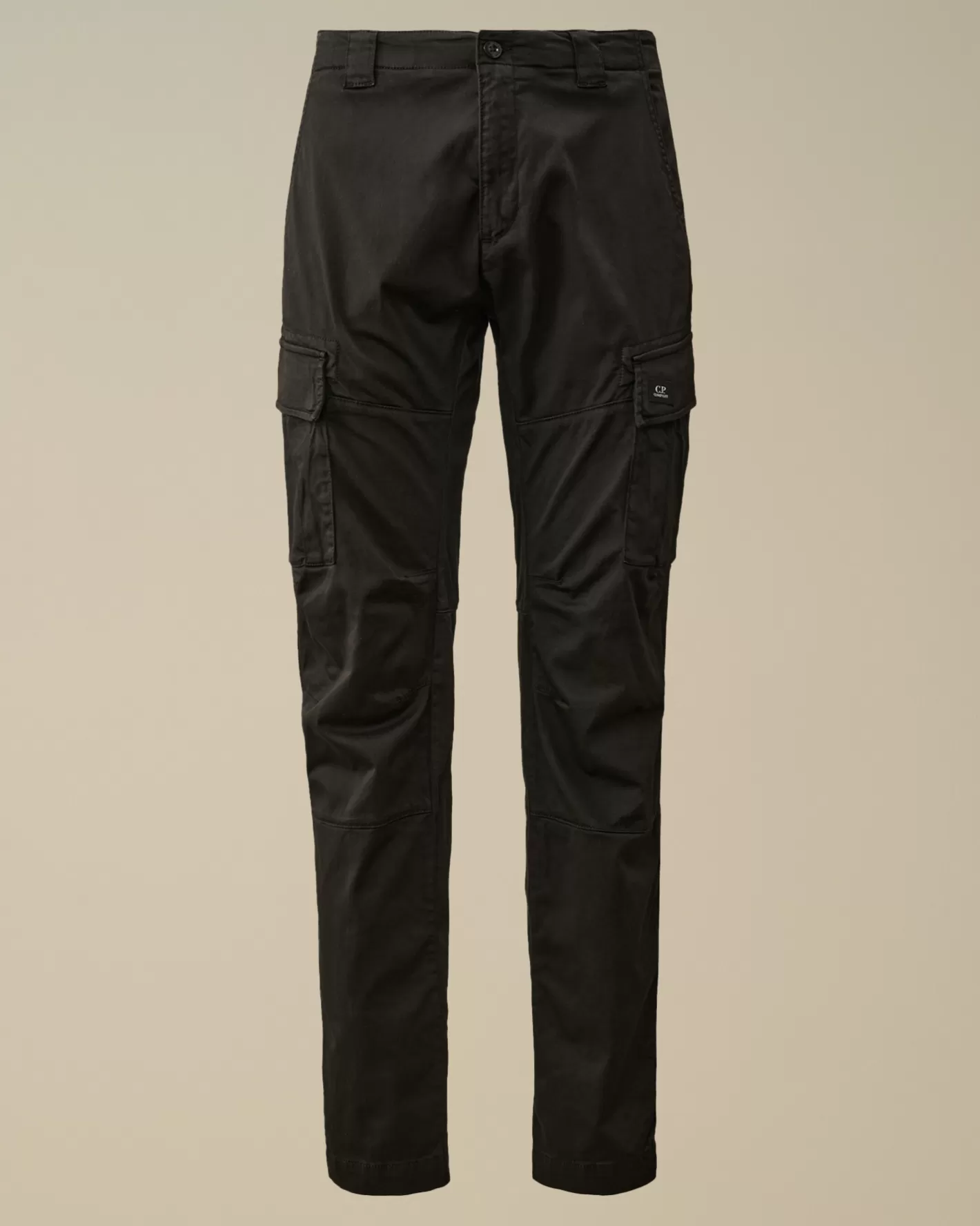 C.P. Company Trousers^Stretch Sateen Ergonomic Cargo Pants Black