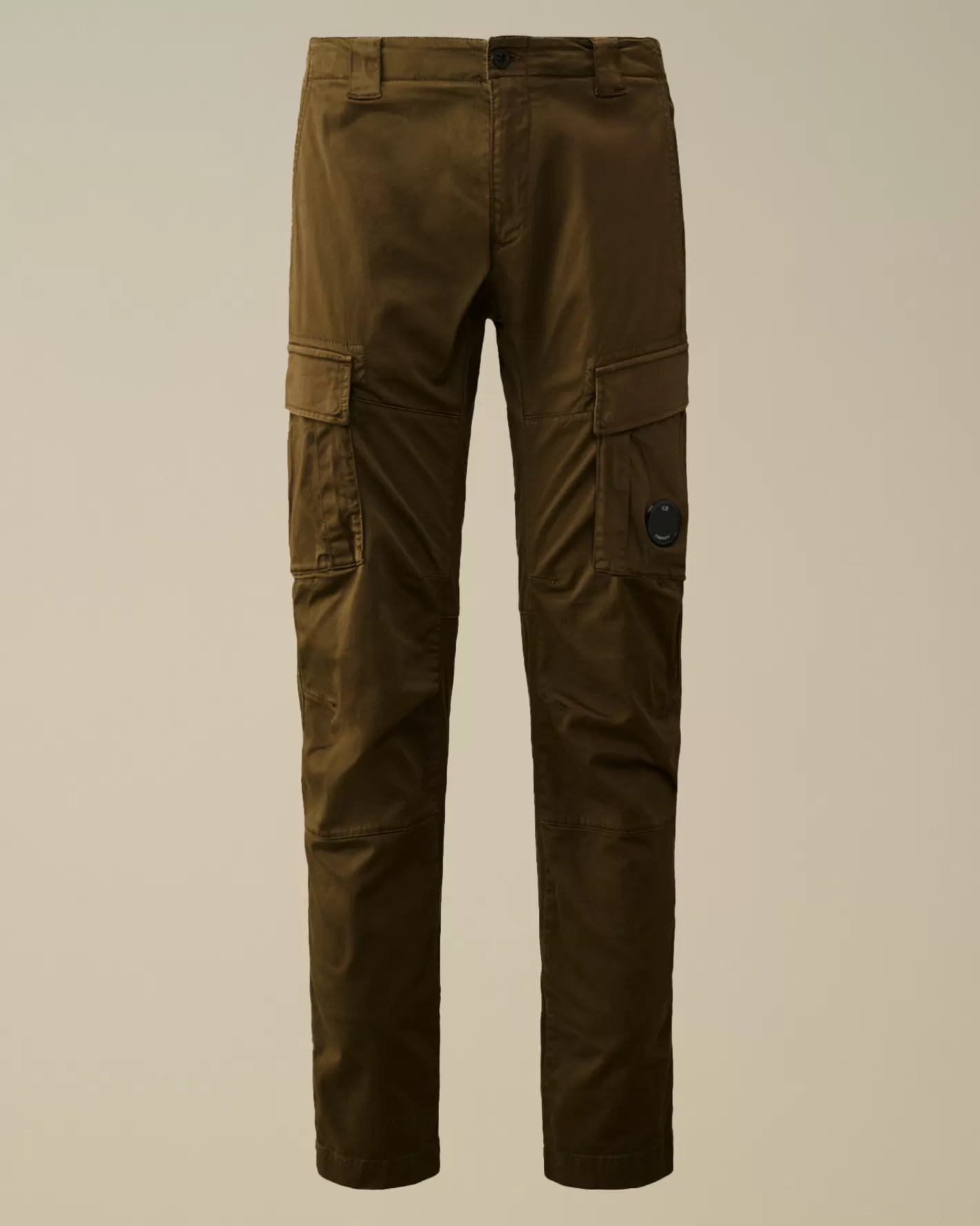 C.P. Company Trousers^Stretch Sateen Ergonomic Lens Double Cargo Pants Ivy Green